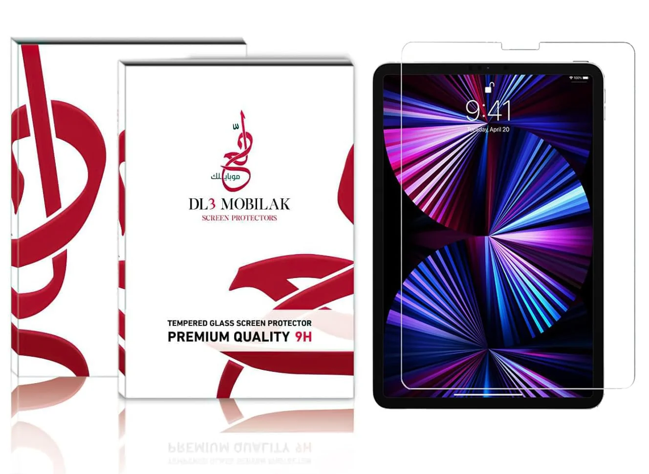 DL3 Mobilak Screen Protector For iPad Pro 11-Inch All Models & iPad Air 5/4 (10.9-Inch 2022/2020) Tempered Glass Film [HD Crystal ] [Easy Installation] [Scratch Resistant] [9H Hardness] - Clear