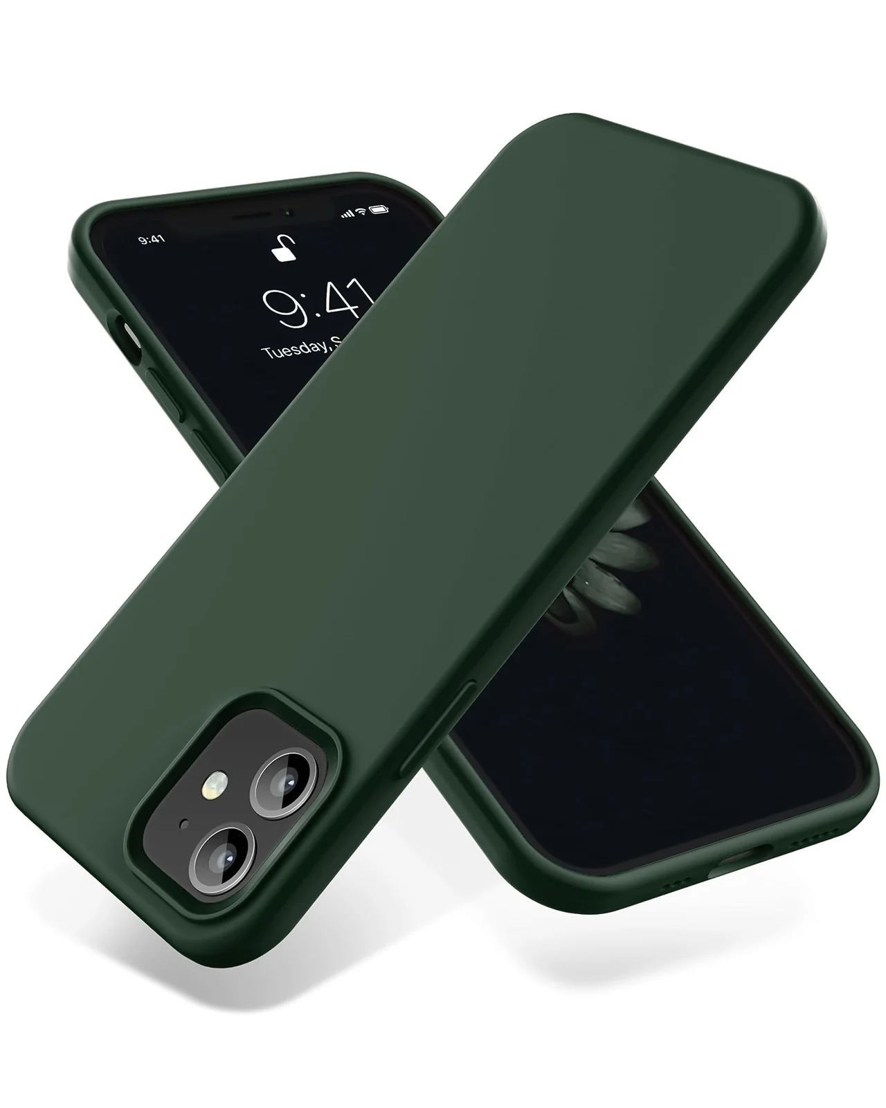 DL3 Mobilak Liquid Silicone Case for iPhone 11 (6.1 Inch), Shock-absorbing protection, Scratch-resistant surface, Soft microfiber lining - Green 2