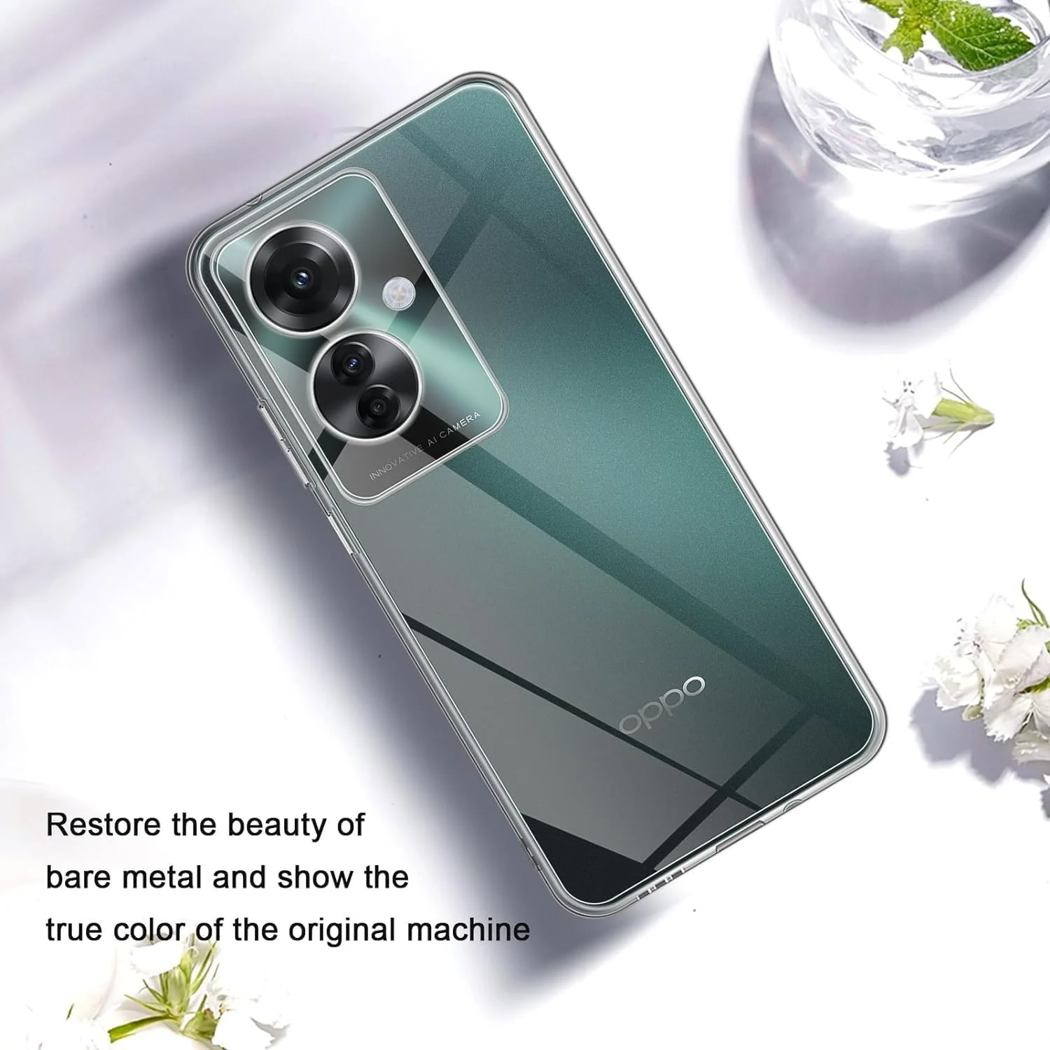 DL3 Mobilak Case Compatible with OPPO Reno11 F 5G / OPPO Reno 11F 5G Case Crystal Soft TPU Gel Case Flexible Silicone Anti-Scratch Camera Protection TPU Cover - Clear
