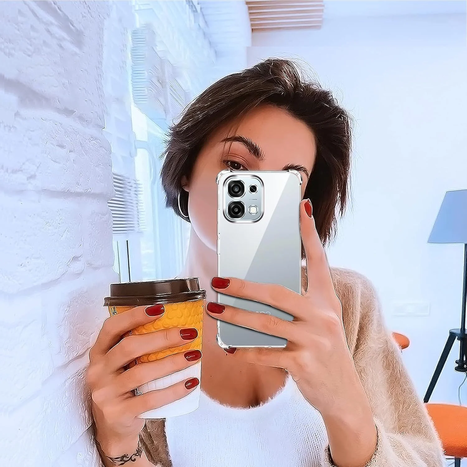 DL3 Mobilak Clear TPU Protective Case for OPPO A6 Pro 4G / 5G with Camera Protection and Shockproof Design - Clear
