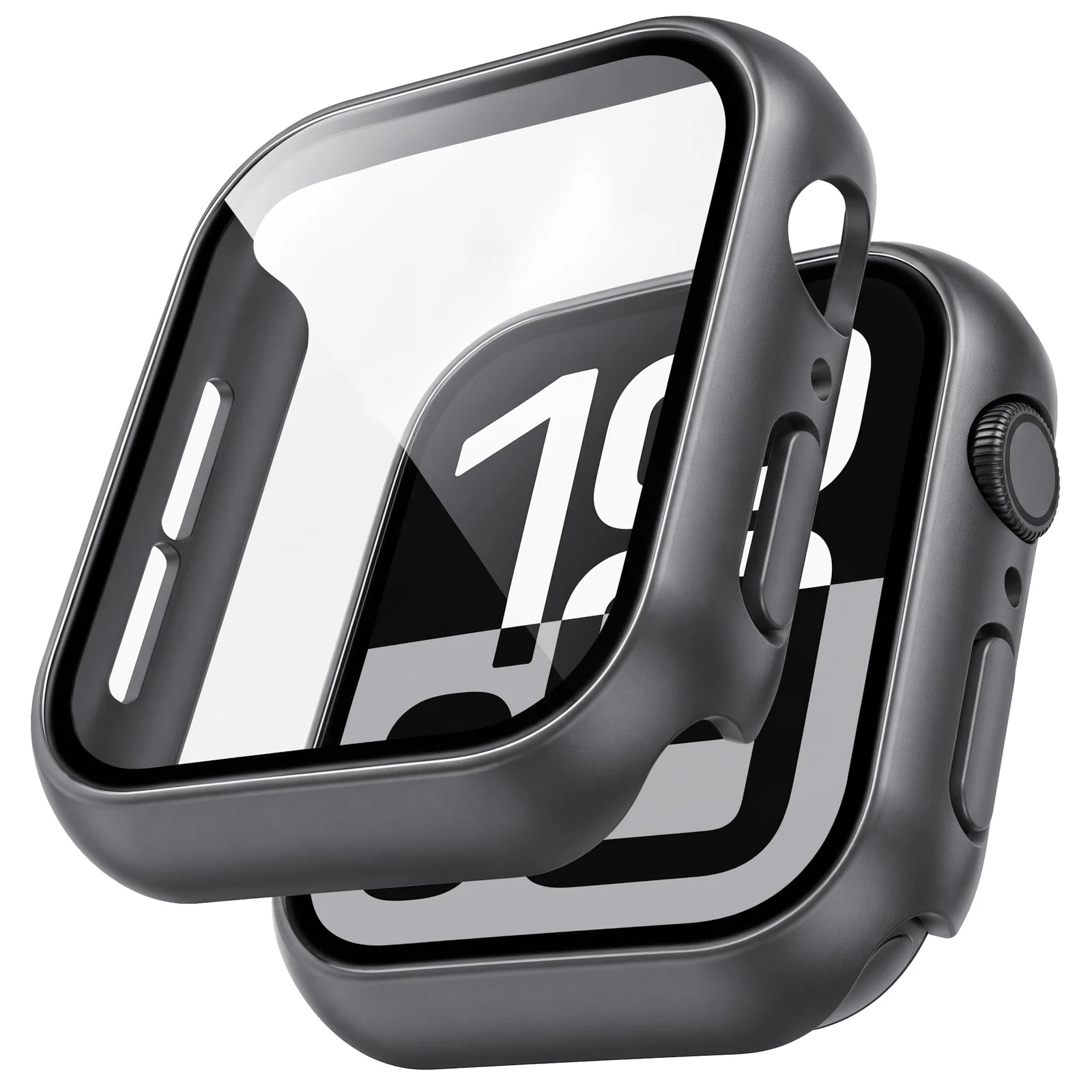 Dl3 Mobilak Case with Screen Protector for Apple Watch Series 11/10 46mm, Bumper Full Coverage Hard PC Overall Protective Cover, Built-in Tempered Glass Film High Sensitivity (Graphite)