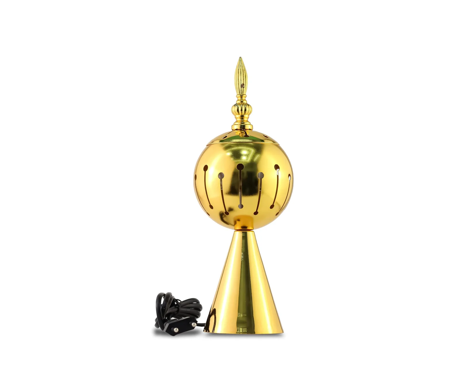Mobigon Arabian Electric Incense Burners metal Vintage Arabic Burner, Middle Eastern Incense Holder- Electric Incense Burner Bakhoor Suitable For Arabian Oud, Home, Hotel Decor - M. Gold
