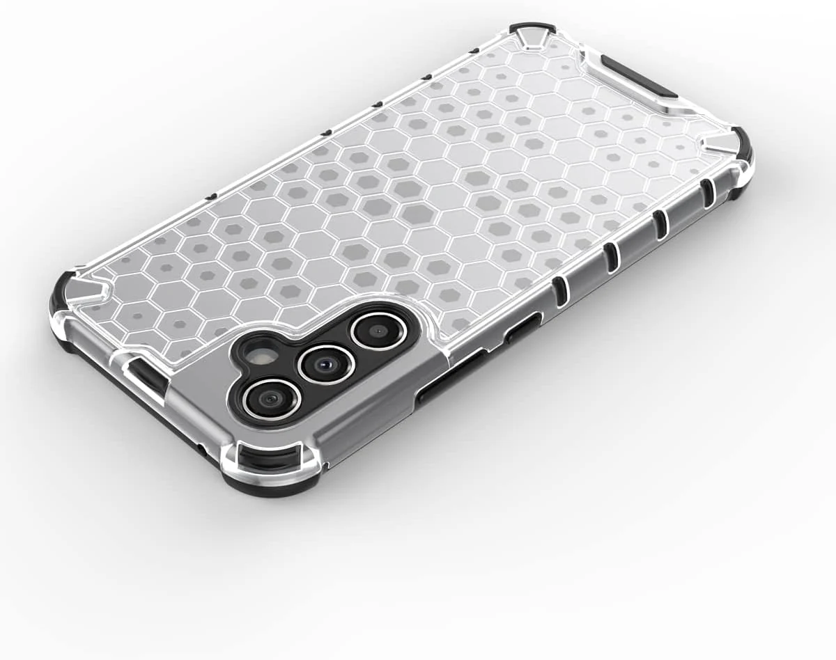 DL3 Mobilak Honeycomb Protective Case for Samsung Galaxy A54 5G, Shock-absorbing protection, Transparent design, Slim, lightweight profile - Clear