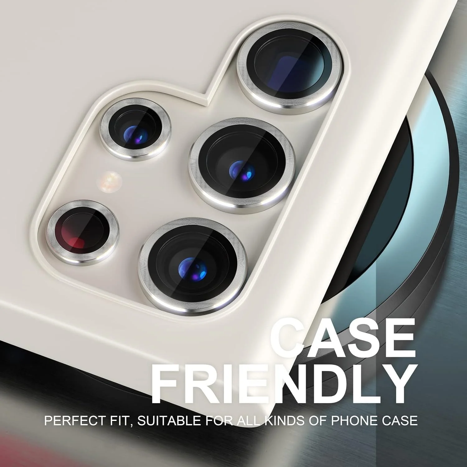 DL3 Mobilak Camera Lens Protector for Samsung Galaxy S23 Ultra, Camera protection, Shock-absorbing protection, Scratch-resistant surface - Silver