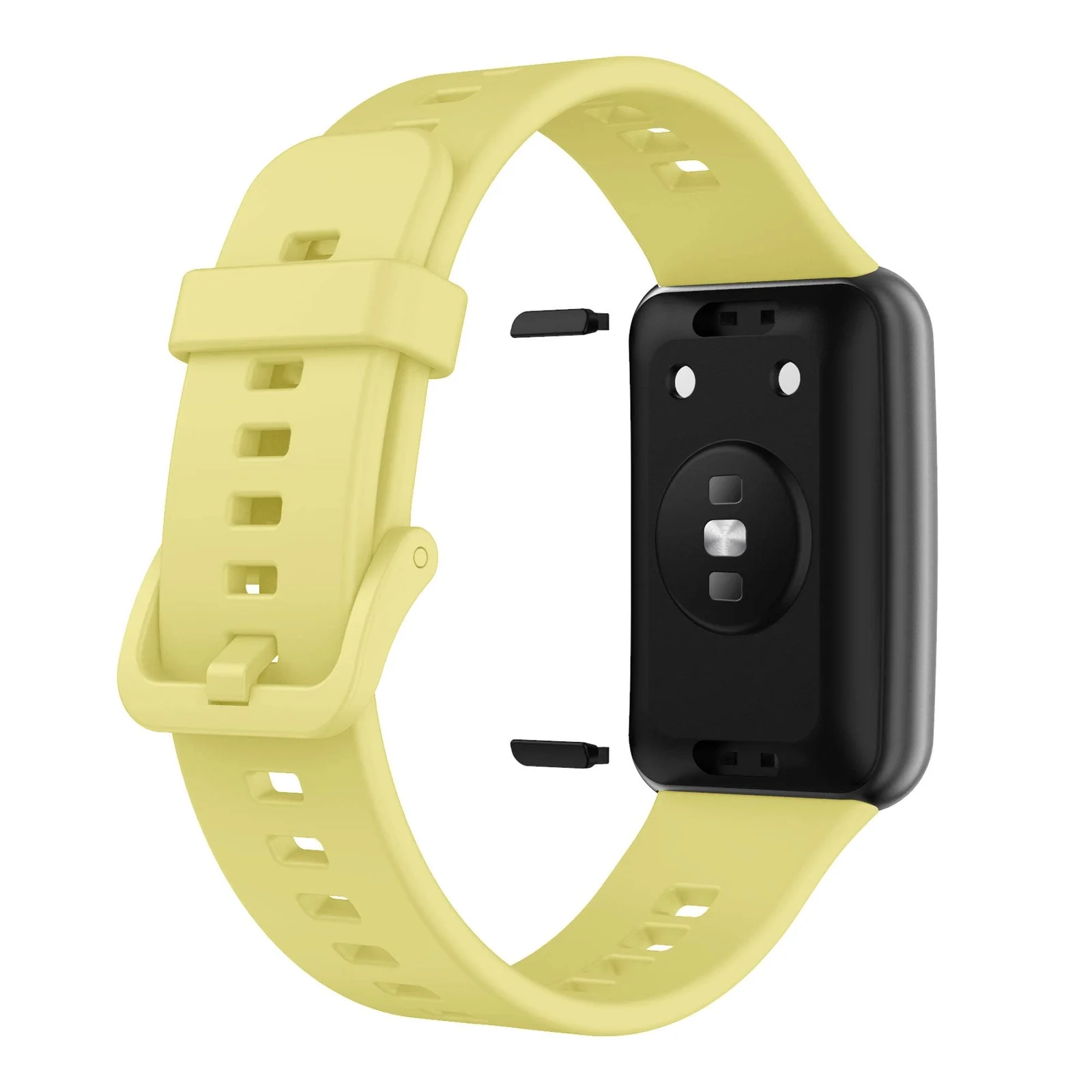 DL3 Mobilak Silicone Strap for Huawei Watch Fit, Soft Band Ultra-Light Waterproof Durable Adjustable Replacement Wristband - Yellow