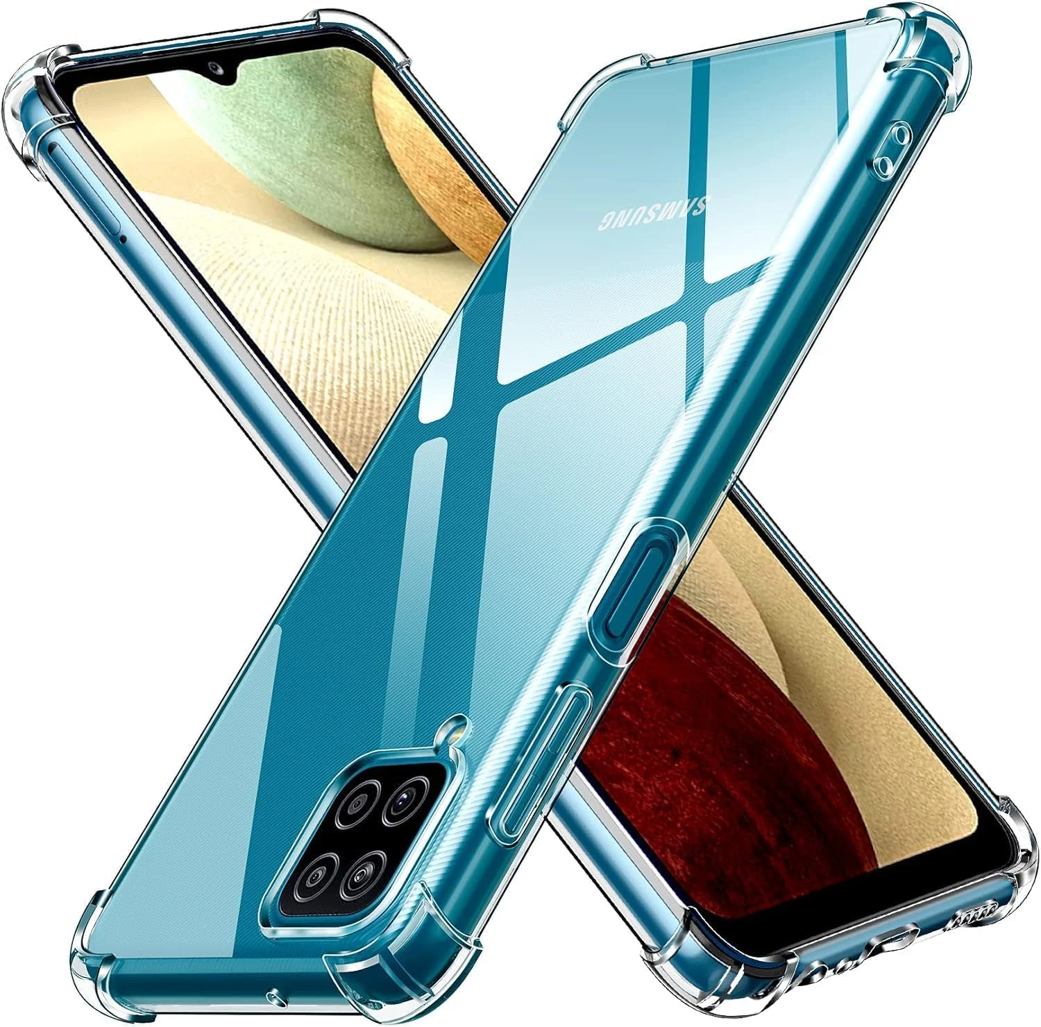 DL3 MOBILAK Clear Soft TPU Phone Case for Samsung GalaxyA12 and M12 - Clear