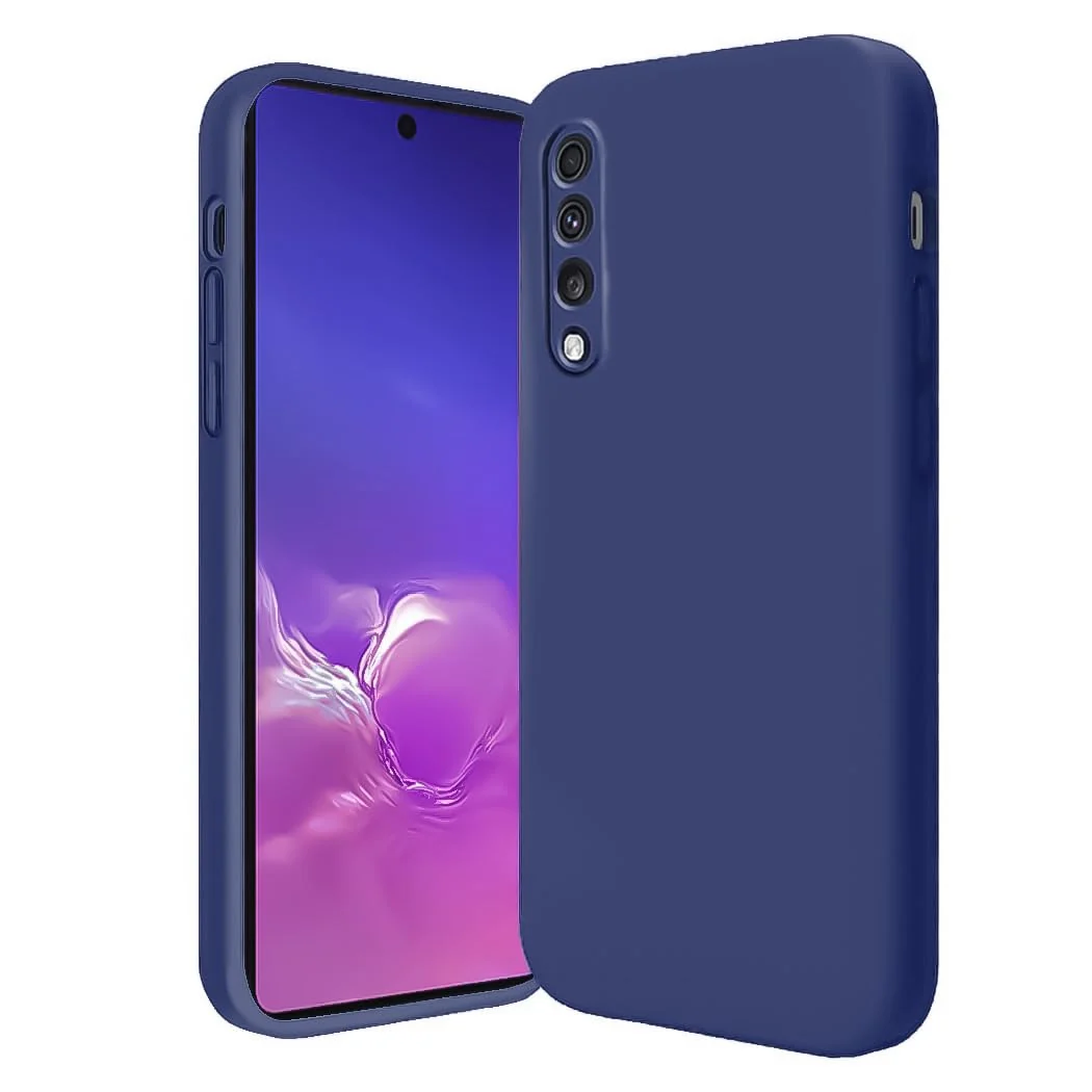 DL3 Mobilak Silicone Protective Case for Samsung Galaxy A70 / A70s, Shock-absorbing protection, Scratch-resistant surface, Soft microfiber lining - Blue 1