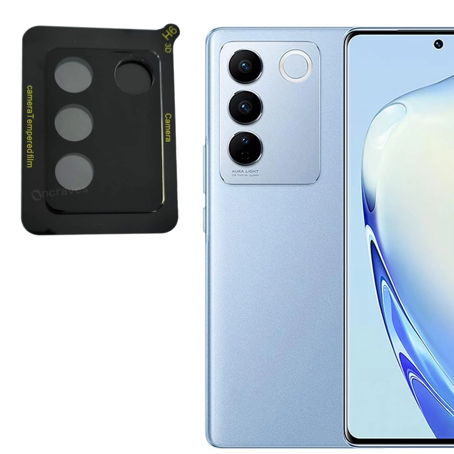 DL3 Mobilak vivo V27 5G/vivo V27 Pro 5G/S16 Pro 5G/S16 5G Camera Protector Tempered Glass Screen Protector HD [Full Coverage][Anti-Scratch] Drop Protection Ultra Clear/Thin Lens Protector Case - Black