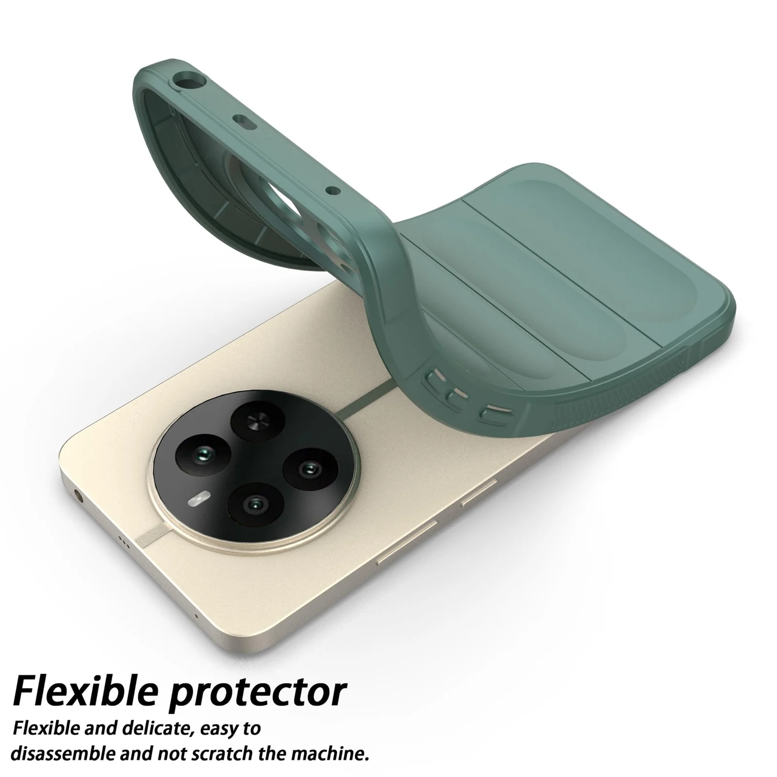 DL3 Mobilak Soft Silicone Protective Case for realme 12 Pro / realme 12 Pro Plus with Camera Protection and Shockproof Design - Green