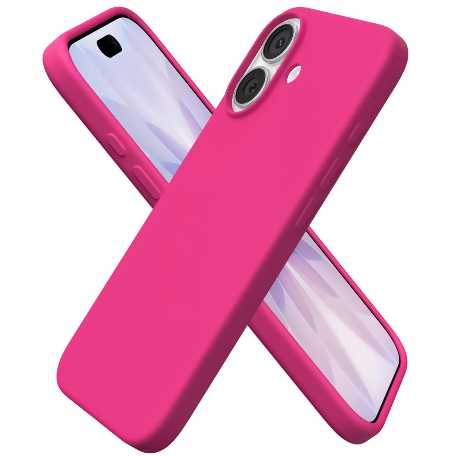 DL3 Mobilak Liquid Silicone Case for iPhone 17 6.3-Inch, Supports wireless charging, Shock-absorbing protection, Scratch-resistant surface - Fuchsia