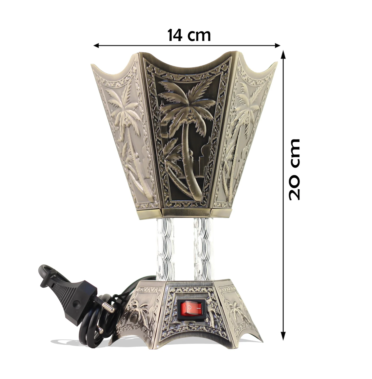Mobigon Arabian Electric Incense Burners metal Vintage Arabic Burner, Middle Eastern Incense Holder- Electric Incense Burner Bakhoor Suitable For Arabian Oud, Home, Hotel Decor - Style 1