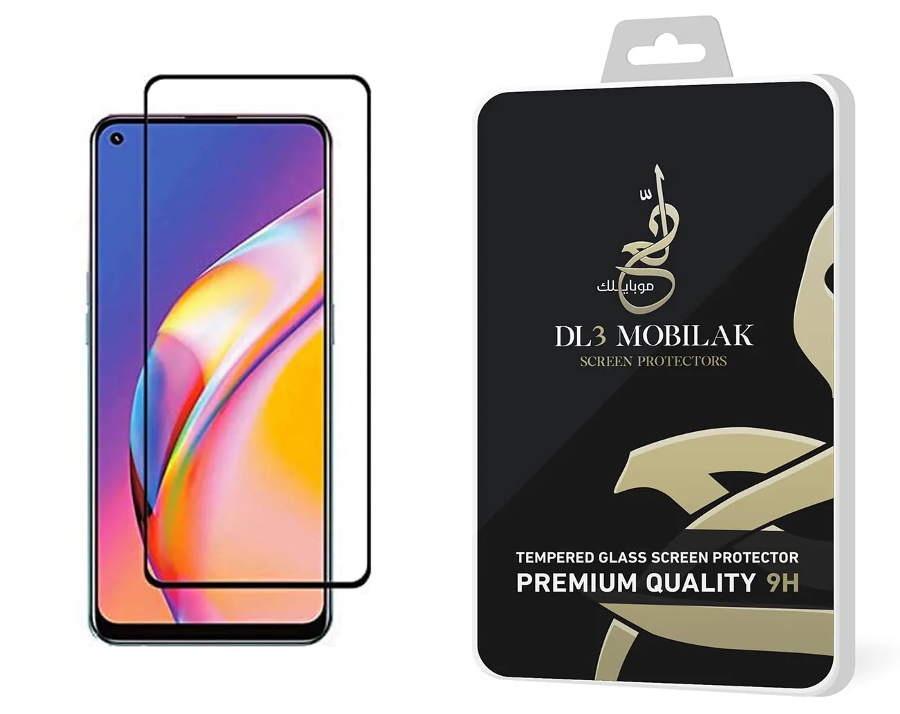 DL3 Mobilak 5D Full Glass Screen Protector For OPPO Reno 8T Black Frame - Clear
