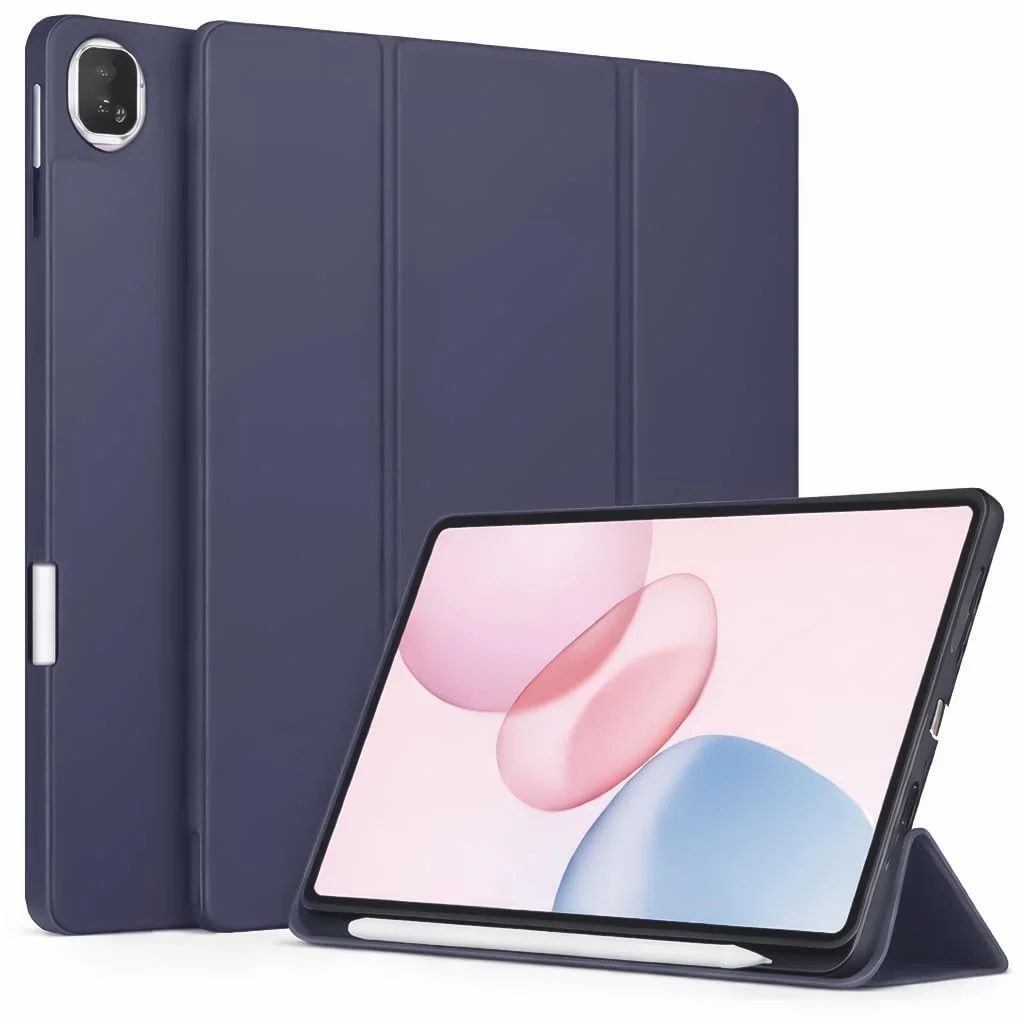 DL3 Mobilak Honor Pad X7 8.7 Inch 2025 Case with Pen Holder, Soft TPU Back Trifold Stand Protective Smart Cover Flip, Auto Wake & Sleep