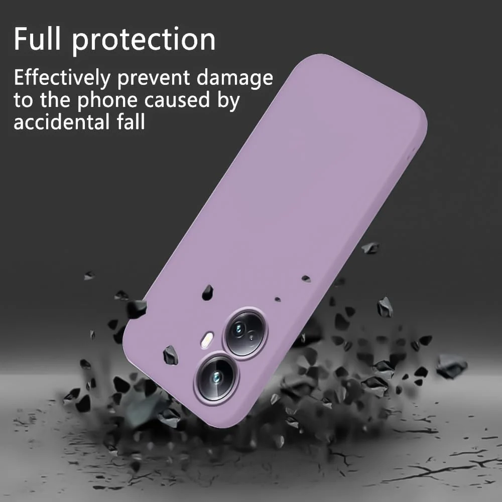 DL3 Mobilak Soft Silicone Protective Case for realme 10 pro plus with Microfiber Lining and Shockproof Design - Lavender 1
