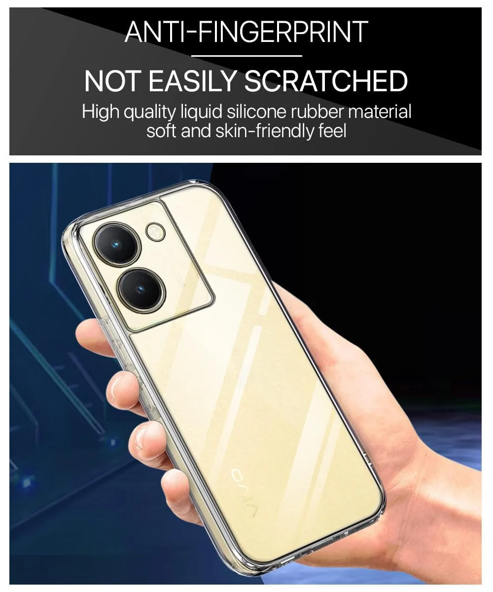 DL3 Mobilak Case Compatible with vivo Y36 4G / vivo Y36 5G / vivo Y78 Case Crystal Soft TPU Gel Case Flexible Silicone Anti-Scratch Camera Protection TPU Cover - Clear