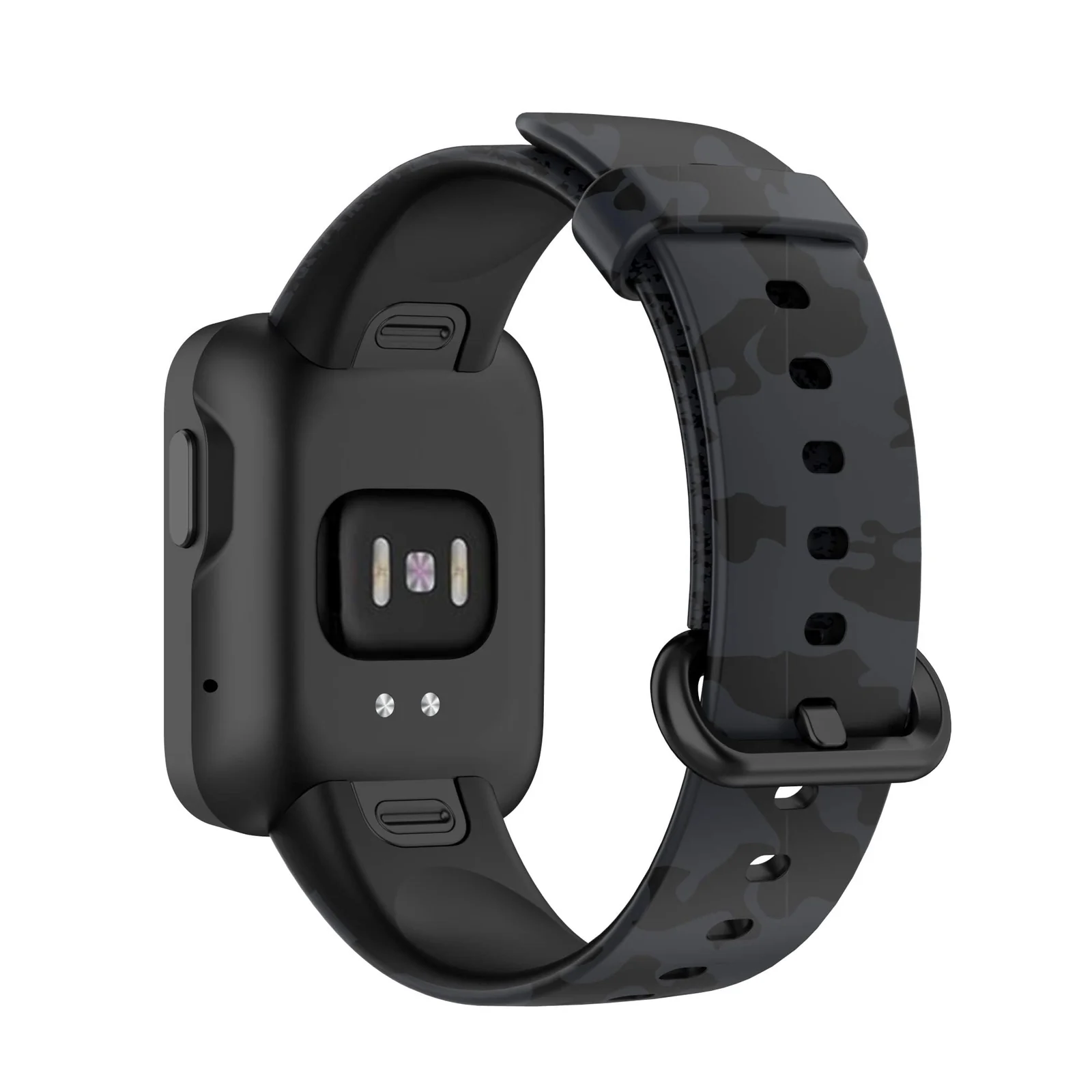 DL3 Mobilak Strap Compatible with Xiaomi Redmi Watch 2 Lite/Poco Watch/Redmi Watch 2 / Horloge 2 Soft Replacement Sport Silicone Strap (Camouflage Grey), unisex-adult - Black