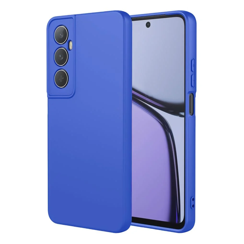 DL3 Mobilak Liquid Silicone Case for realme C65, Shock-absorbing protection, Scratch-resistant surface, Soft microfiber lining - Light Blue