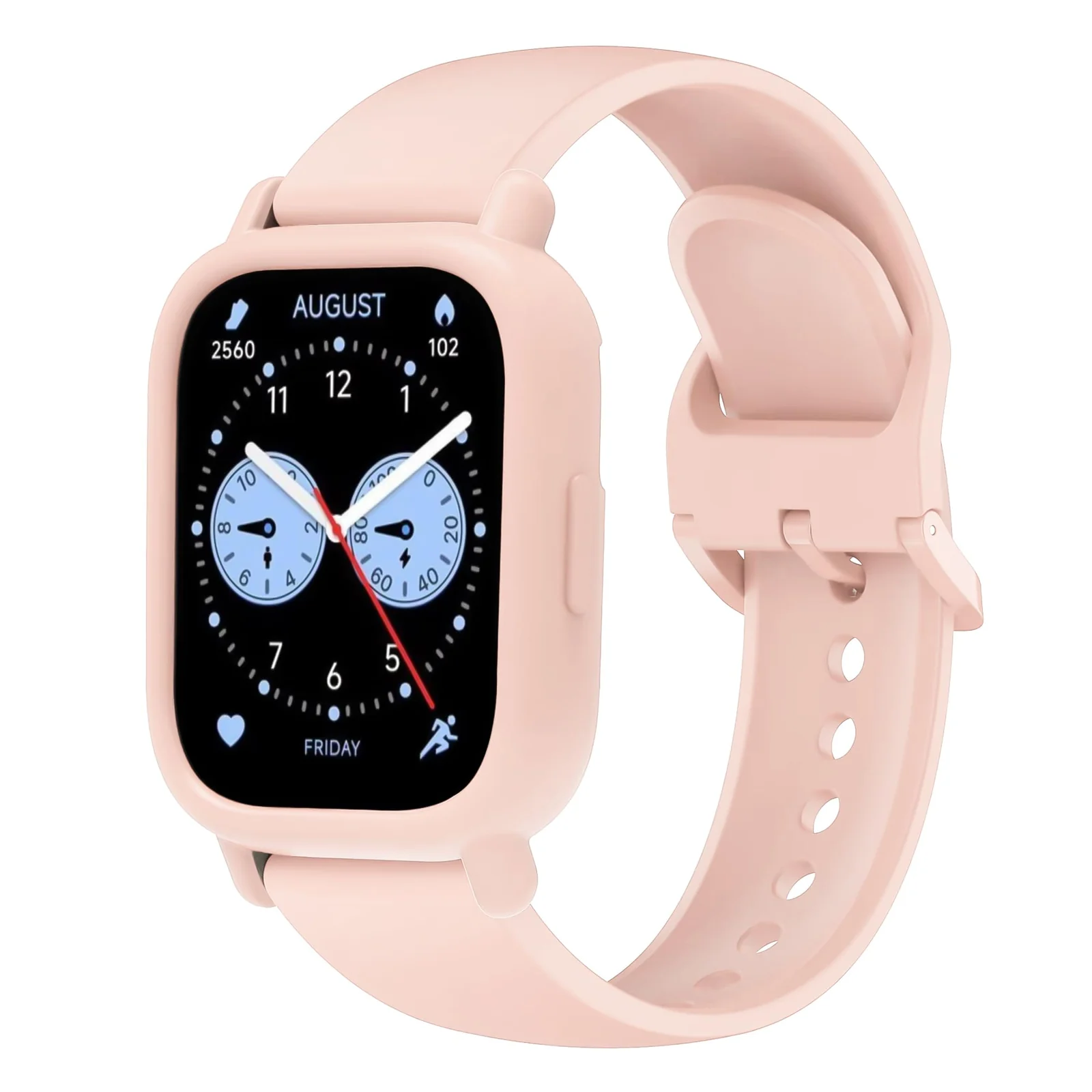DL3 MOBILAK Soft TPU Watch Bumper Case for Xiaomi Redmi Watch 5 Lite, Pink