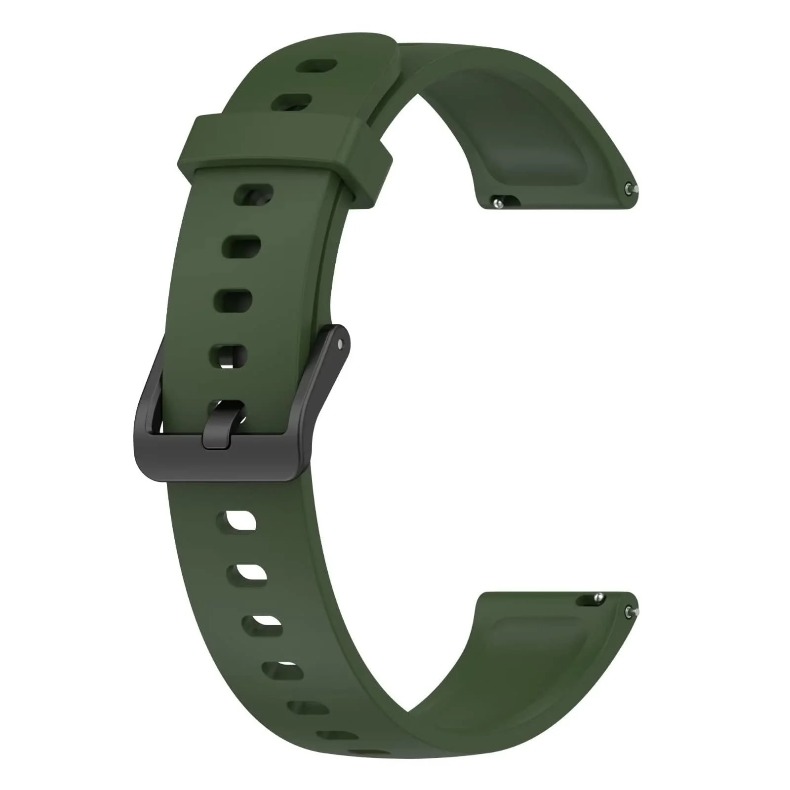 DL3 Mobilak Silicone Strap for realme Band 2, [Breathable] Soft Silicone Replacement Strap for Men and Women, Pin Buckle Design, for realme Band2 - Green
