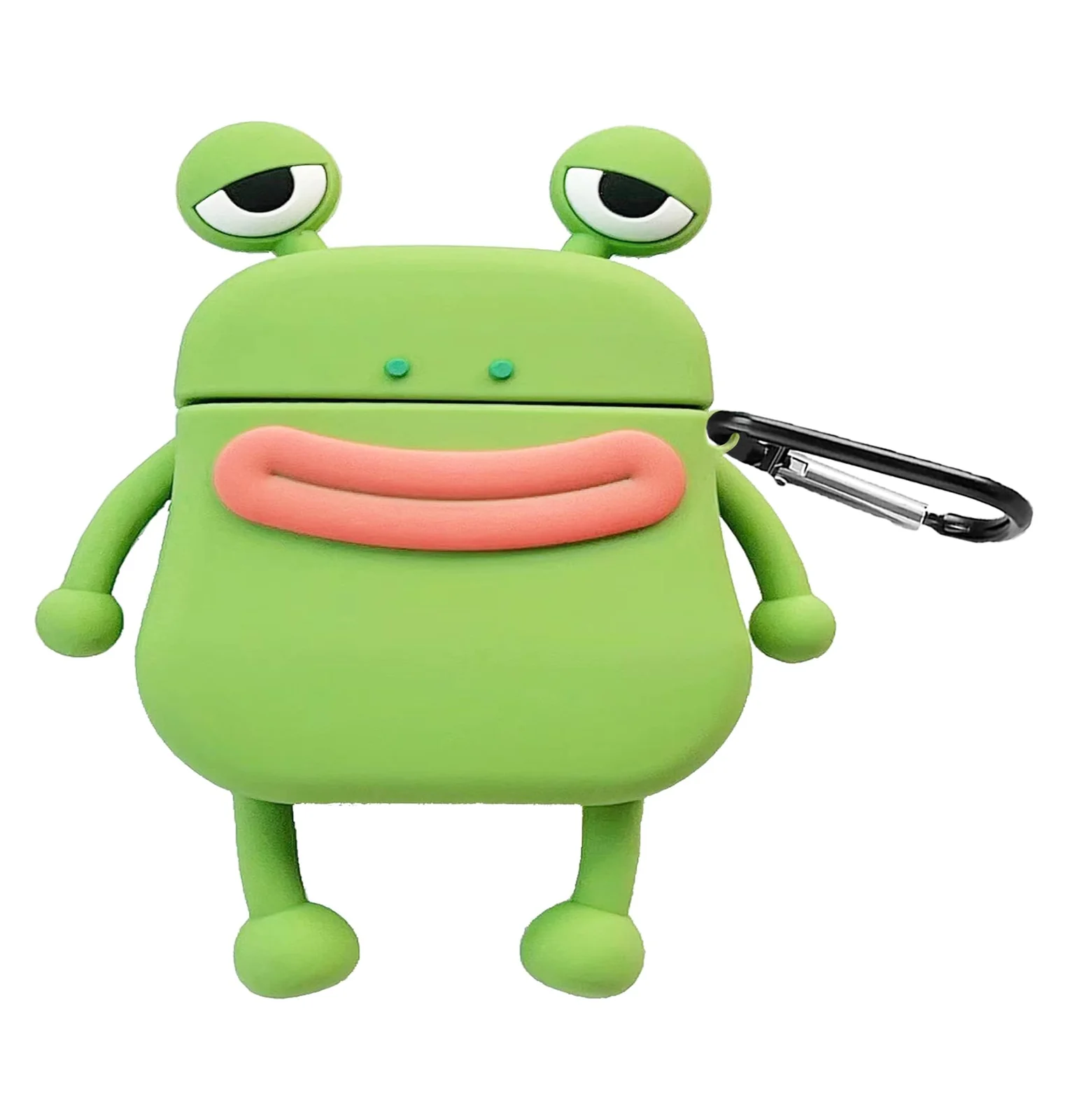 DL3 Mobilak For AirPods Pro Case Soft Silicone Shockproof Cover for Apple AirPods Pro, New 3D Cute Cartoon Creative Fun Case Skin with Keychain Design for AirPods Pro Charging Case 2019 - Frog Green