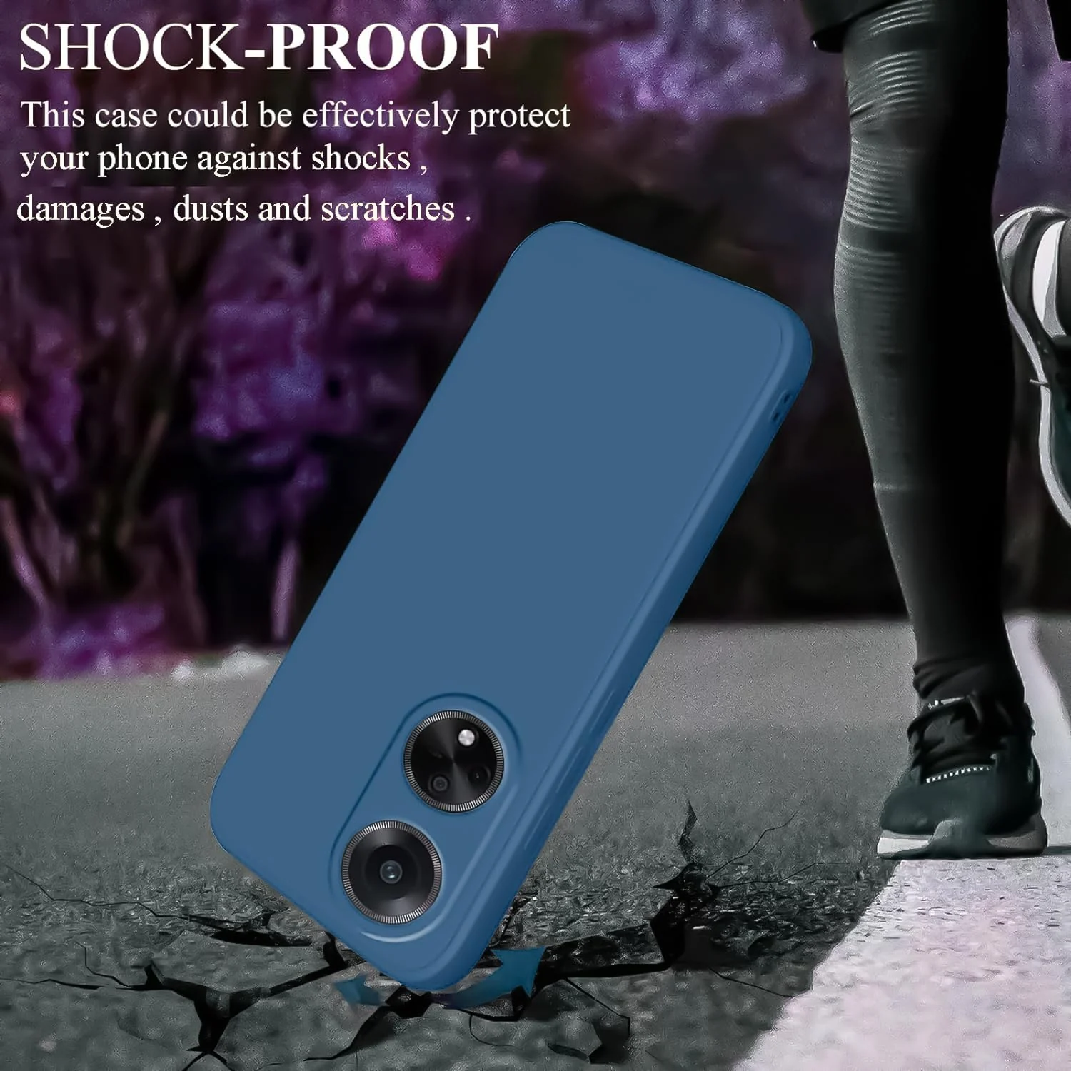 DL3 Mobilak Silicone Protective Case for Huawei nova 10 SE, Shock-absorbing protection, Scratch-resistant surface, Soft microfiber lining - Royal Blue
