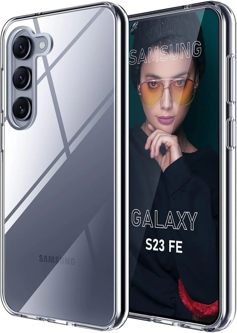 DL3 Mobilak Case Compatible with Samsung Galaxy S23 FE 5G Case Crystal Soft TPU Gel Case Flexible Silicone Anti-Scratch Camera Protection TPU Cover - Clear