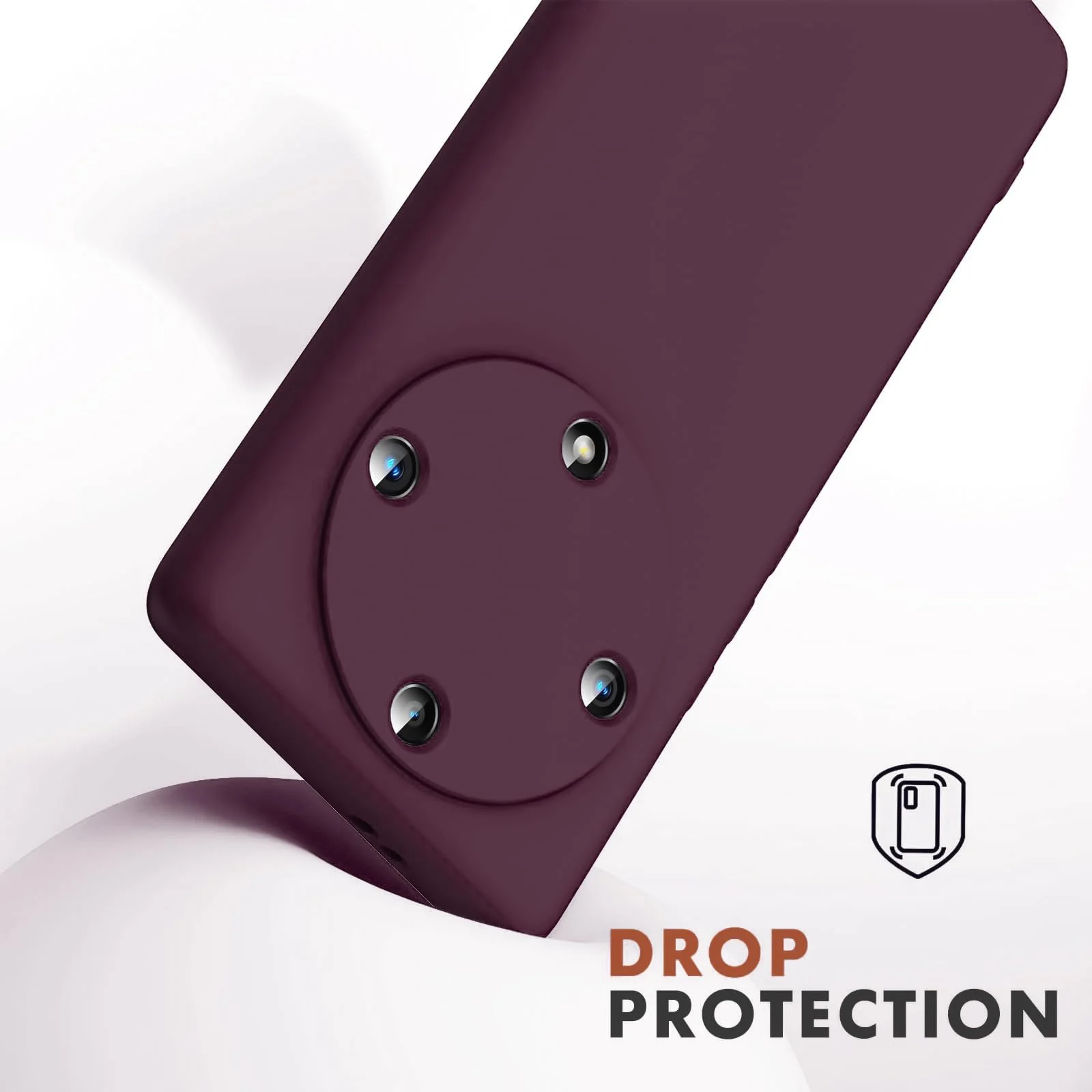 DL3 Mobilak Silicone Protective Case for Honor X9a, Shock-absorbing protection, Scratch-resistant surface, Soft microfiber lining - Wine Red