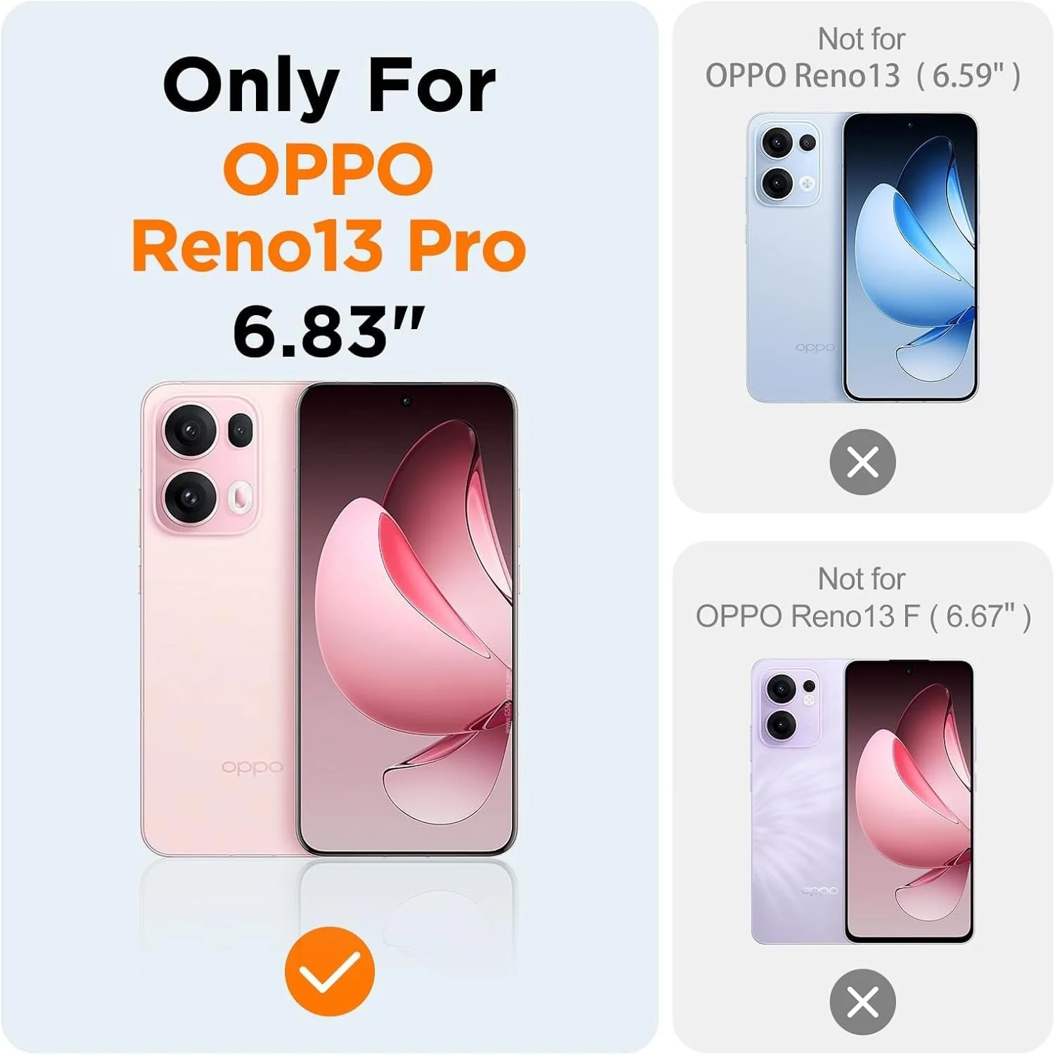 DL3 Mobilak Case Compatible with OPPO Reno 13 PRO 5G, Cover Silicone TPU Gorilla Anti-shock Protector Camera Shockproof Corners - Clear