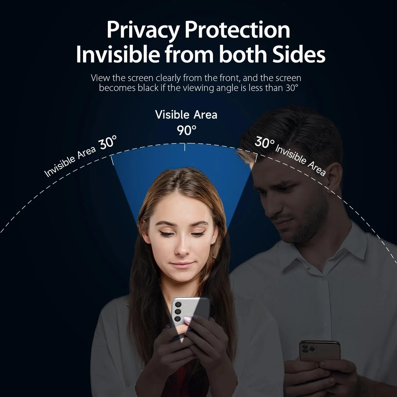 DL3 Mobilak Privacy Screen for Samsung Galaxy S24+ Plus 5G for Tempered Glass, Screen Protector 9H Hardness Anti Spy Tempered Glass Anti-Scratch Privacy Screen Protector Film for Samsung S24 Plus - Clear