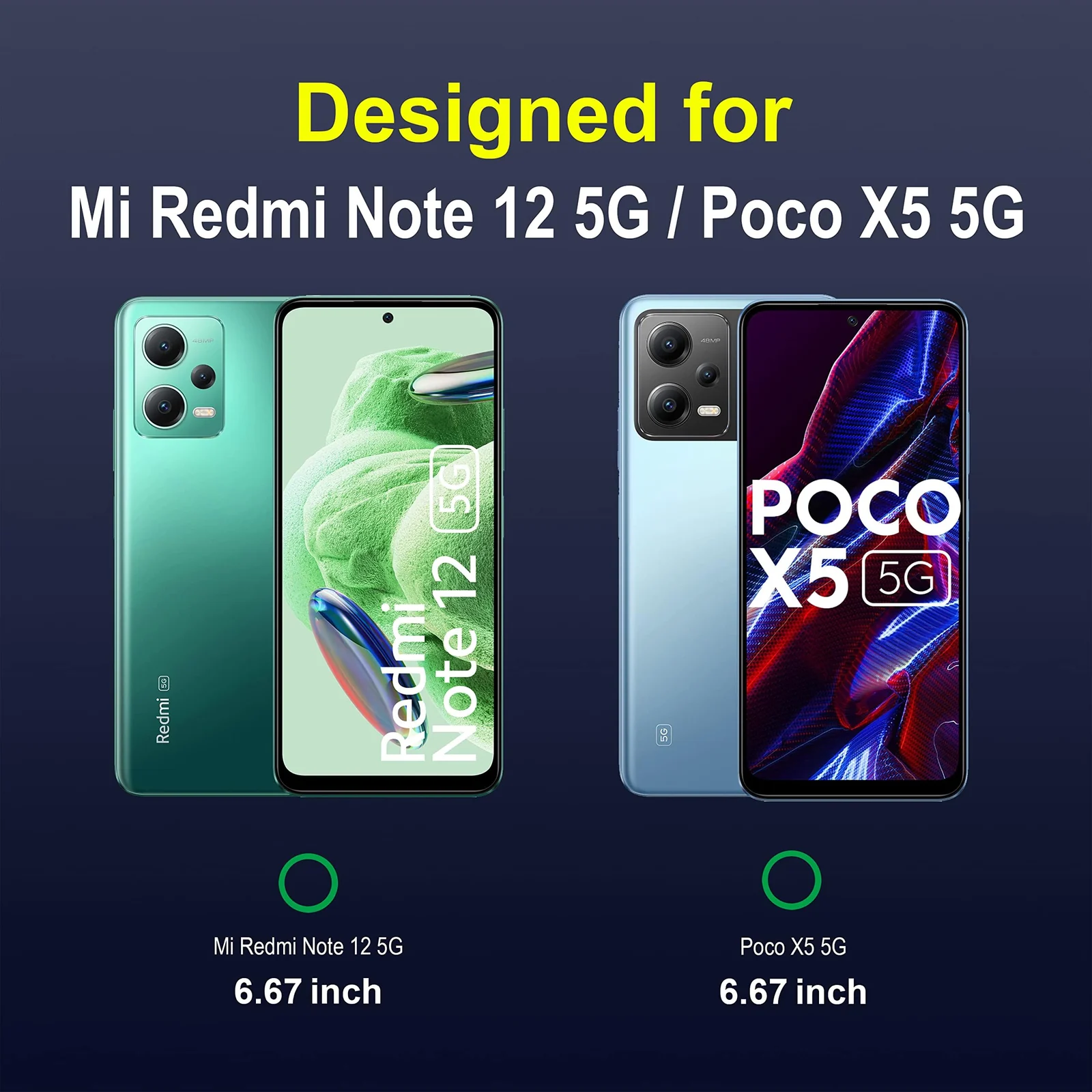 DL3 Mobilak Soft Silicone Protective Case for Xiaomi Redmi Note 12 5G / Poco X5 5G with Camera Protection and Shockproof Design - Blue
