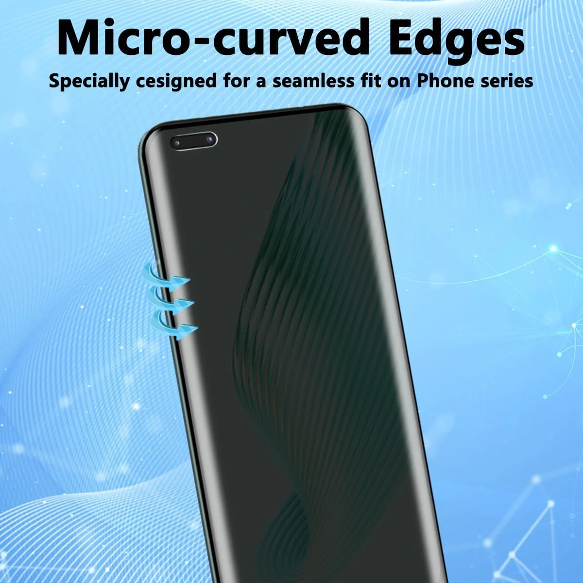DL3 Mobilak Screen Protector for Honor Magic 5 Pro UV Glass Fingerprint Reader Support 3D Curved Anti-Spy Tempered Glass Screen Protector - Privacy