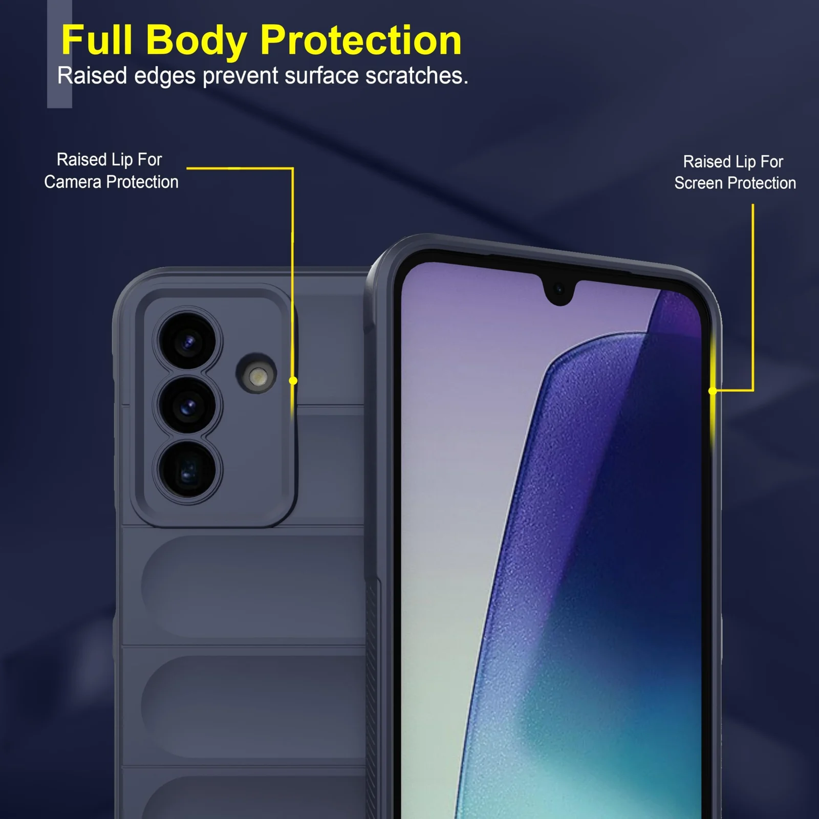DL3 Mobilak Silicone Case for Samsung Galaxy A17 4G / 5G Heavy Duty Protective [Slim Fit] Shockproof Soft Flexible Protective Design Shock-Absorption TPU Cover With Camera Protection - Blue