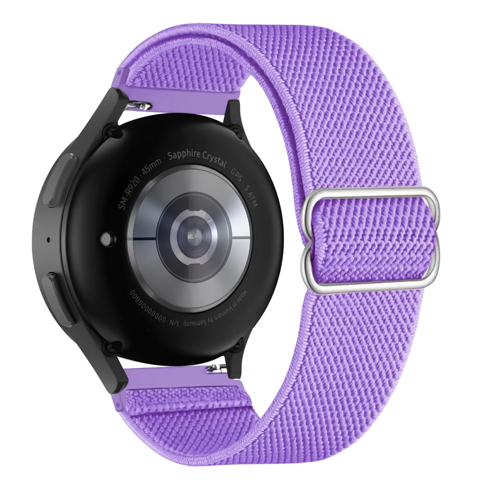 DL3 Mobilak Strap Nylon Loop 22MM Band For Xiaomi Redmi Watch 5 Active/5 Lite/Samsung Galaxy Watch 3 45mm/Watch 46mm/Gear S3/For Huawei watch GT5 GT4 GT3 GT2 GT 46MM/GT2E/GT2 Pro/GT 3 Pro/GT5 Pro - Light Purple