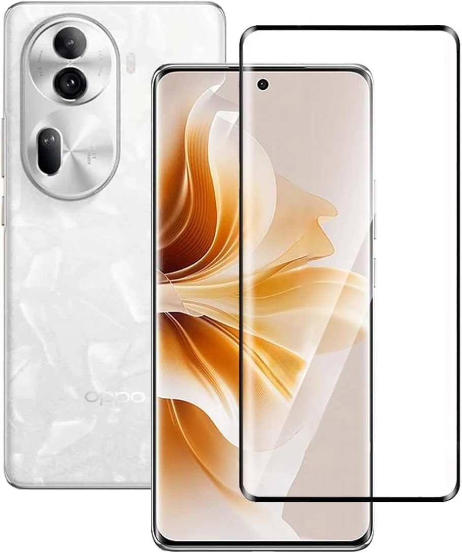 DL3 Mobilak Screen Protector for OPPO Reno 11 5G/ Reno11 Pro 5G, Tempered Glass Screen Saver Premium HD Protective, Scratch Resistant, NO-Bubble, 9H Hardness, Full Coverage Film - Clear