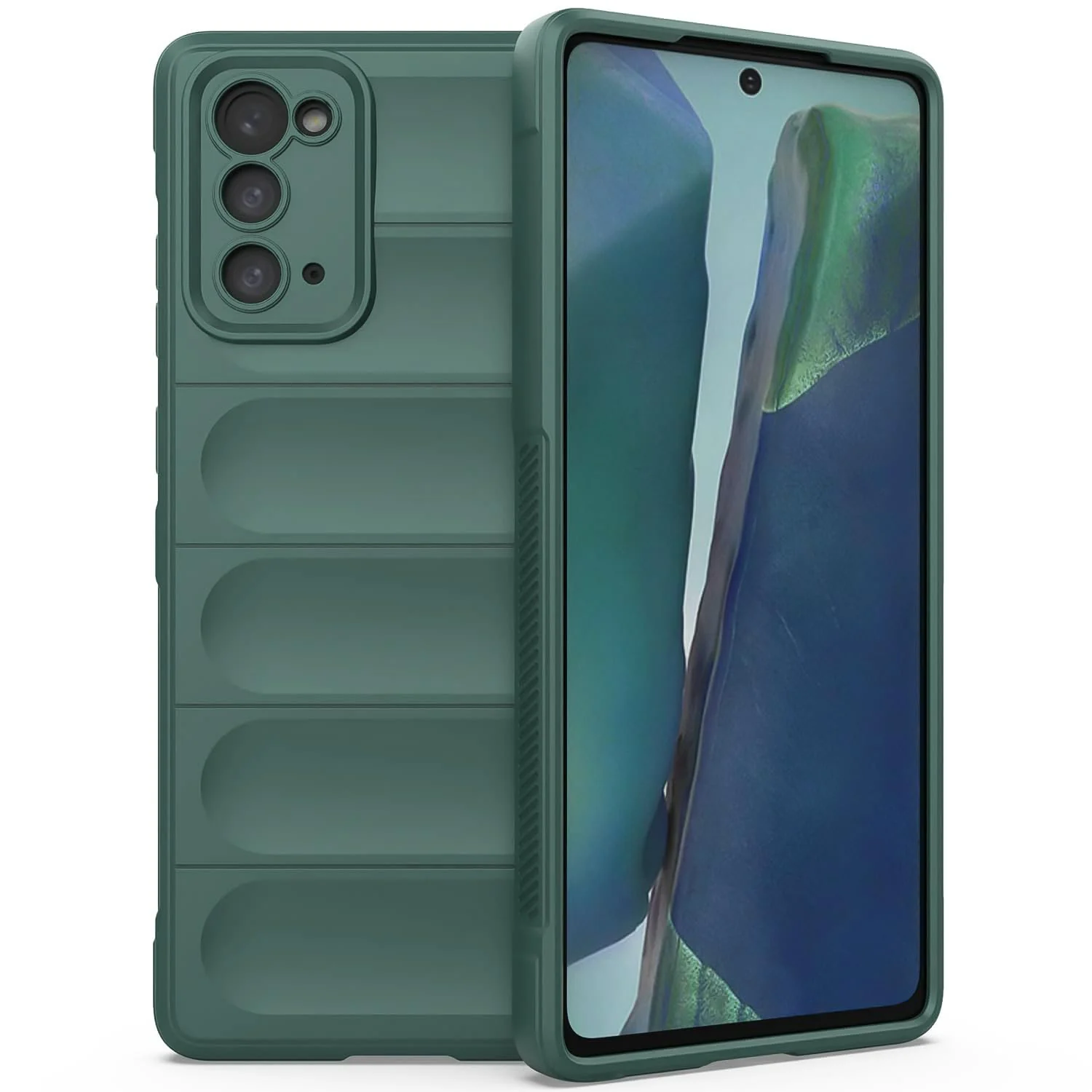 DL3 Mobilak Soft Silicone Protective Case for Samsung Galaxy Note 20 5G with Camera Protection and Shockproof Design - Green