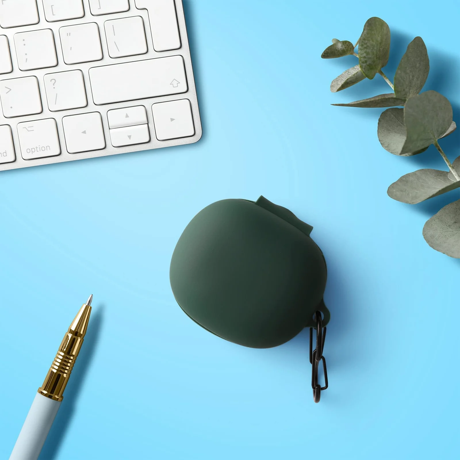 DL3 Mobilak Silicone Cover Case Compatible with Xiaomi Redmi Buds 4 Lite Portable Protective Case Cover With Keychain For Redmi Buds 4 Lite - Green