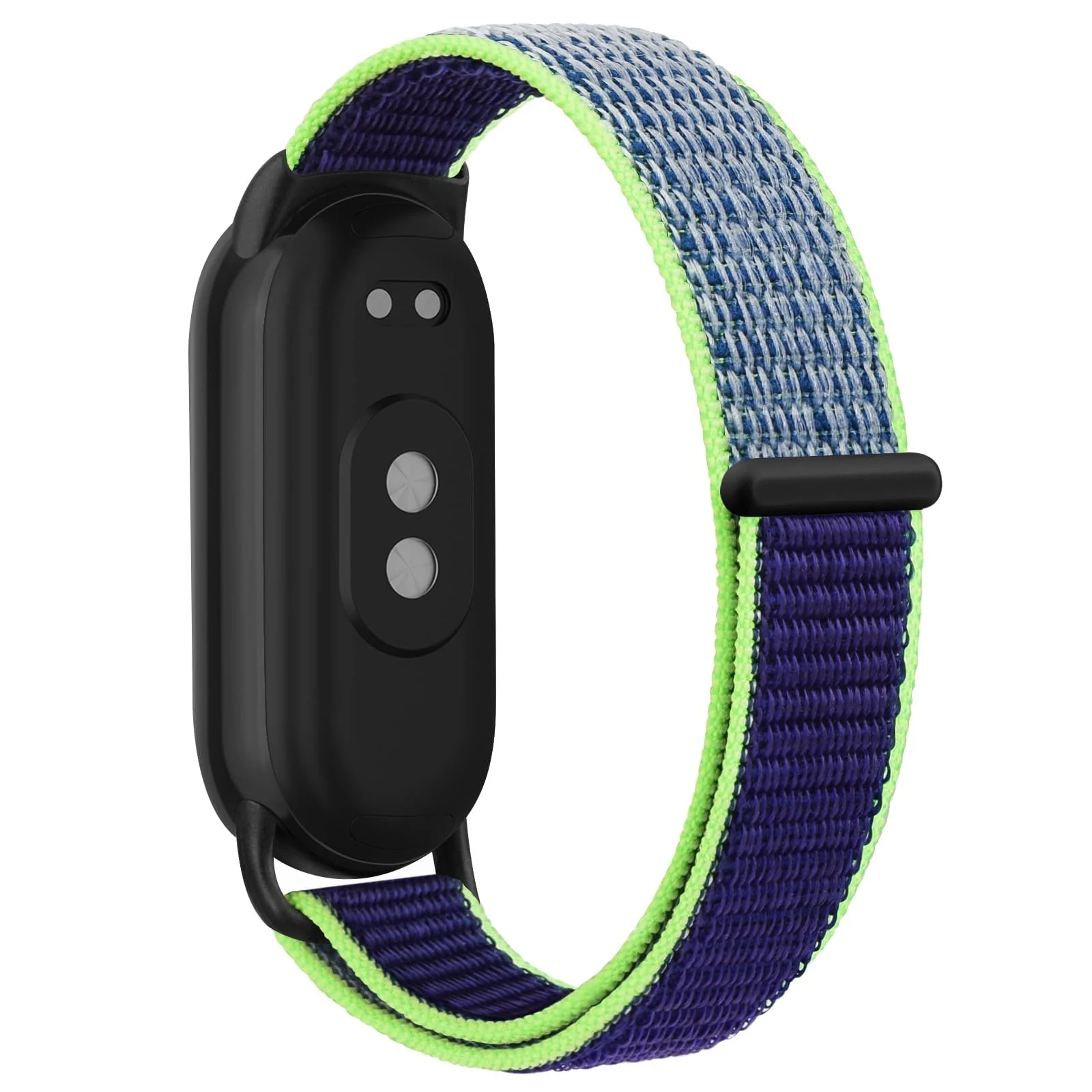 DL3 Mobilak Nylon Sport Band Compatible with Xiaomi Mi Band 10/9/8 for Women Men, Soft Adjustable Breathable Sport Loop Watch Strap Replacement Wristband for Xiaomi Smart Band 8/9/10 - Lime