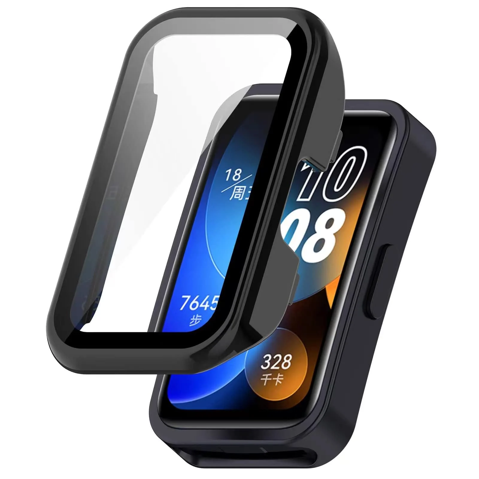 DL3 MOBILAK Full-Coverage Watch Case with Tempered Glass for Huawei Band 8 / Band 9