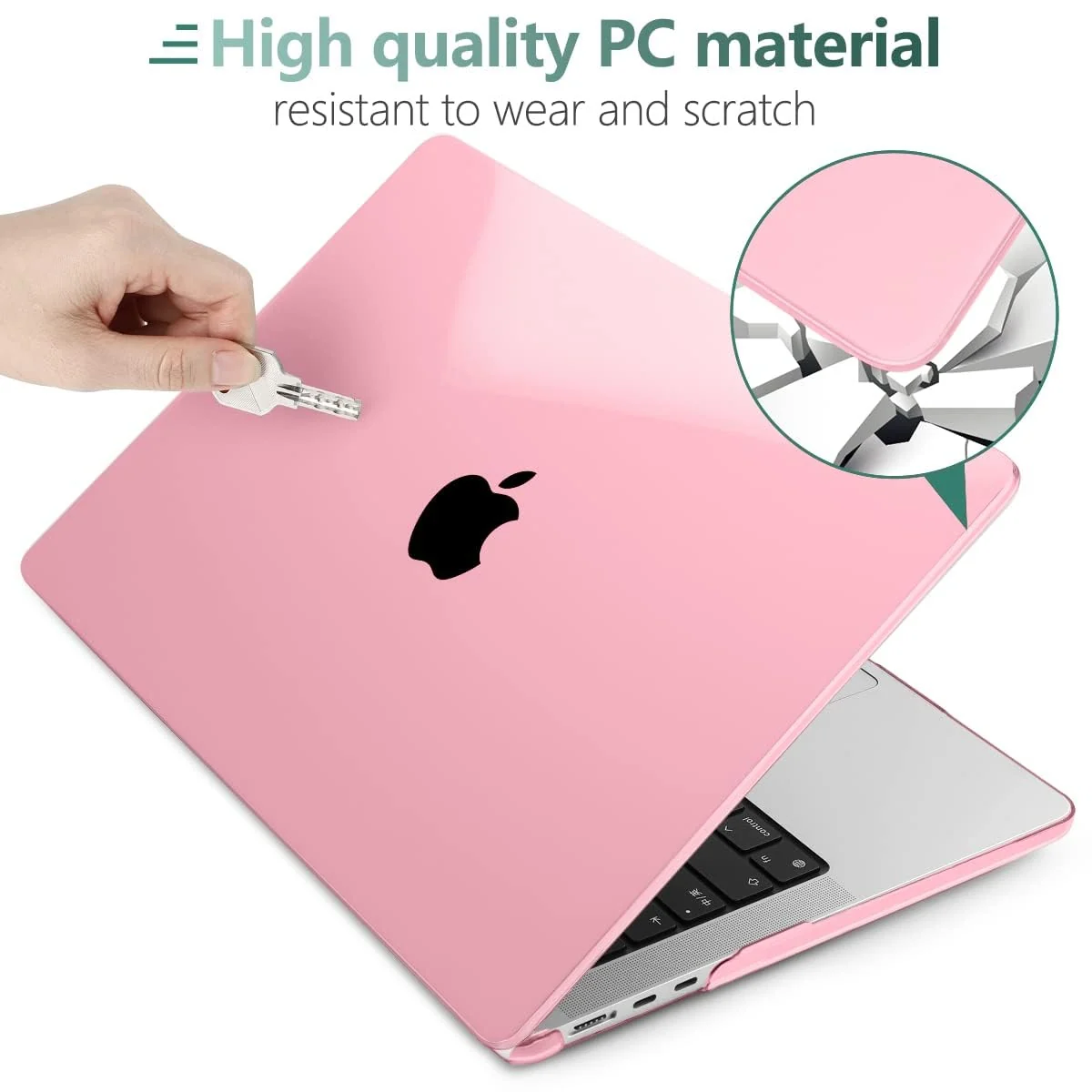 DL3 Mobilak Compatible with MacBook Pro 16 inch Case 2024 2023 2022 2021 M4 M3 M2 M1 A3403 A3186 A2991 A2780 A2485 Pro Max Liquid Retina Touch ID, Protective Plastic Hard Shell Cover - Pink