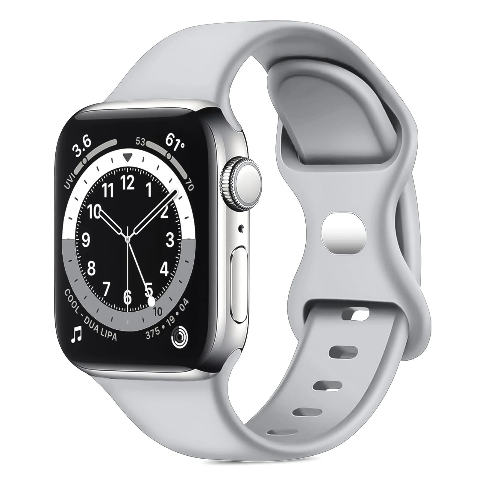 42MM/44MM/45MM/49MM — DL3 Mobilak Bands Compatible with Apple Watch Ultra 49mm 45mm 44mm 42mm 41mm 40mm 38mm, Replacement Soft Silicone Strap for iWatch Ultra/Ultra 2 Series 9/8/7/6/5/4/3/2/1 (A. , 42MM/44MM/45MM/49MM) - A.Grey