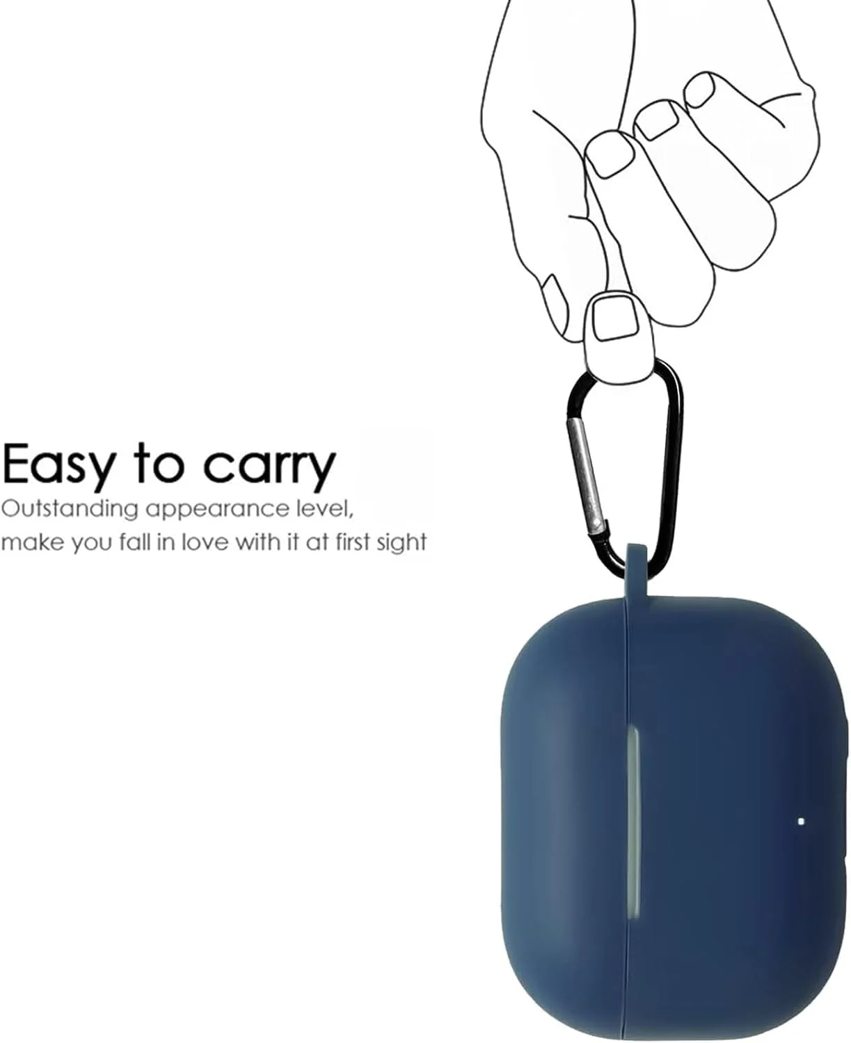 DL3 Mobilak Silicone Case Compatible with HUAWEI FreeBuds SE 4 ANC Earbuds, Soft Silicone Protective Case Cover, Shockproof Sleeve with Carabiner - Blue