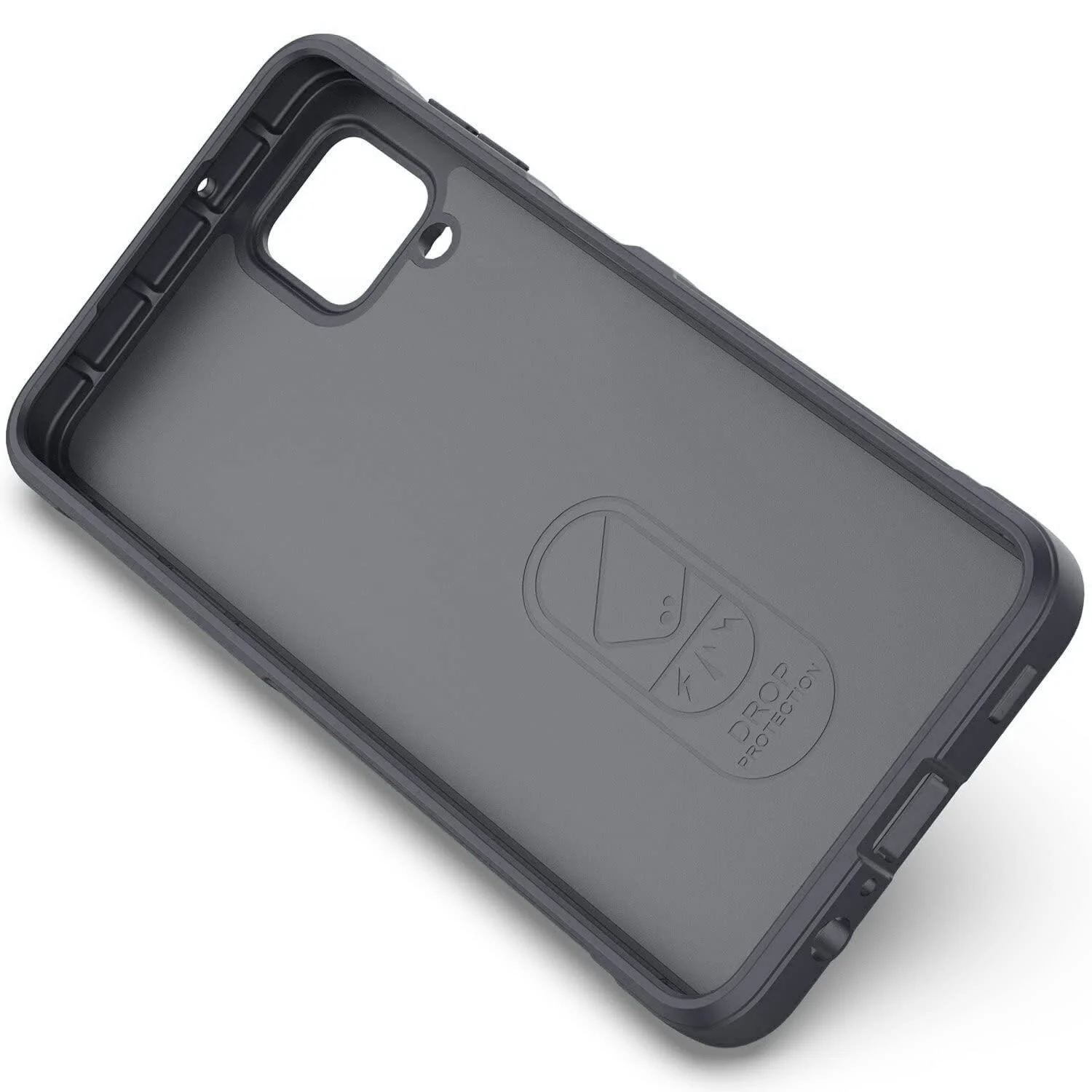 DL3 Mobilak Flexible Silicone and TPU Protective Case with Camera Protection for Samsung Galaxy A12 / M12 - Dark Gray