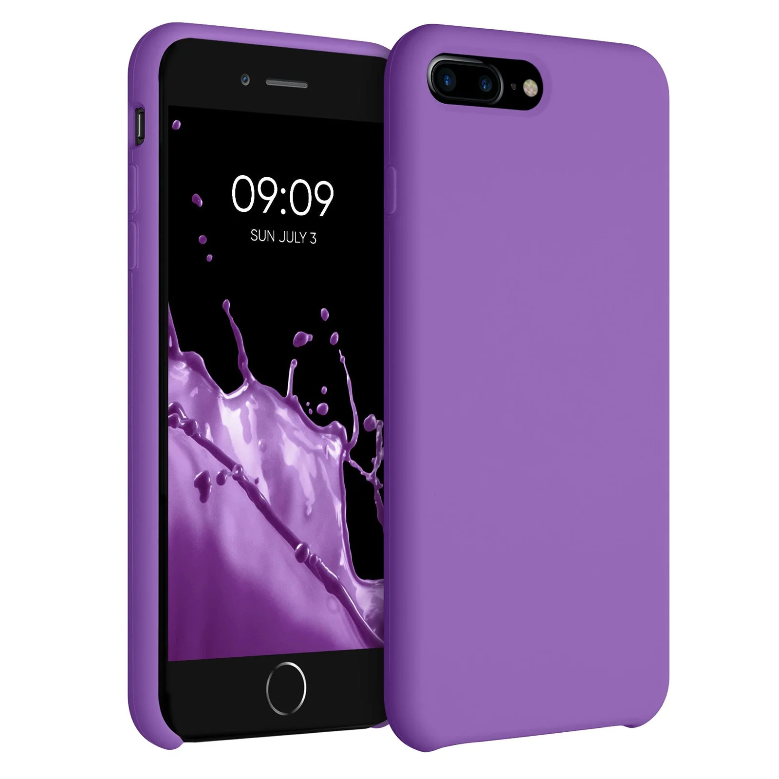 DL3 Mobilak Liquid Silicone Case for iPhone 7 Plus / 8 Plus, Shock-absorbing protection, Scratch-resistant surface, Slim, lightweight profile - Purple