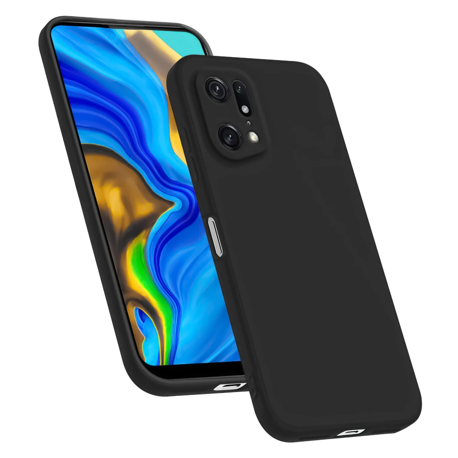 Dl3 Mobilak Oppo Find X5 Pro Case, Soft Flexible Liquid Silicone Gel Rubber Bumper Cover, Full Body Shockproof Protective Phone Case (Lavender Purple)