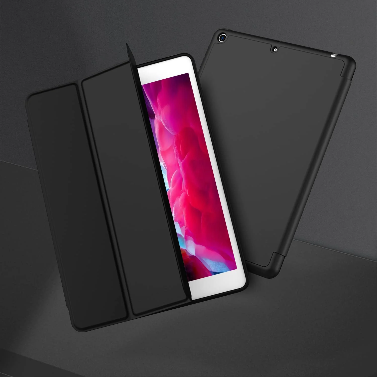 DL3 Mobilak Smart Case for Nokia T20 Tablet with Pencil Holder, Soft TPU Smart Stand Back Cover Auto Wake/Sleep Feature - Black
