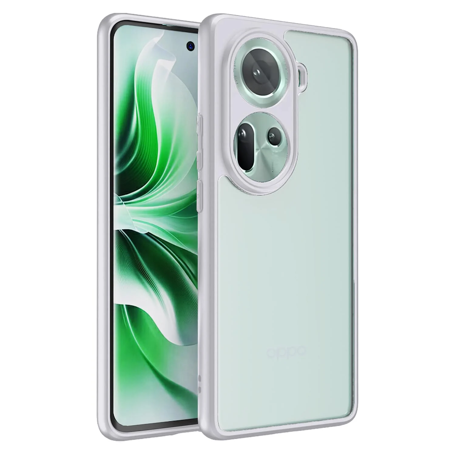 DL3 Mobilak Clear TPU Case for OPPO Reno 11 5G, Camera protection, Shock-absorbing protection, Scratch-resistant surface - Gray