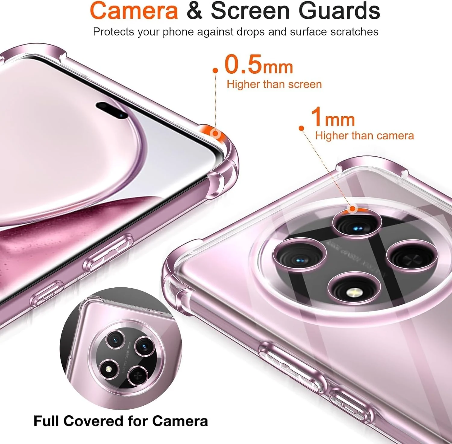 DL3 Mobilak Clear TPU Protective Case for Honor X9C with Camera Protection and Shockproof Design - Clear