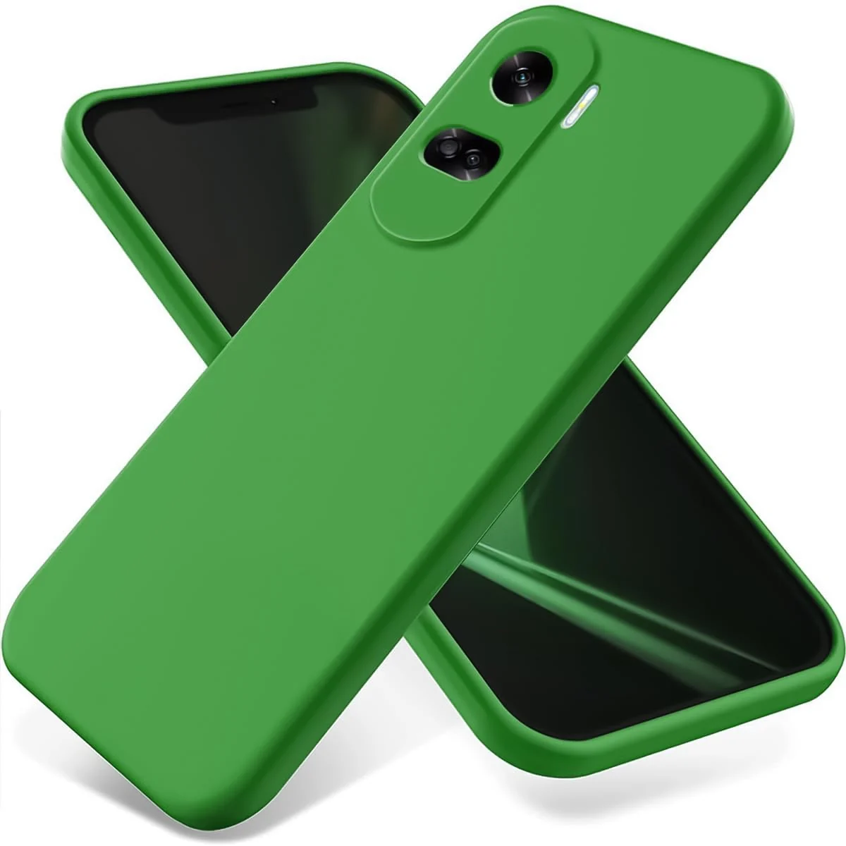 DL3 Mobilak Silicone Protective Case for Honor 90 Lite, Shock-absorbing protection, Scratch-resistant surface, Soft microfiber lining - Neon Green