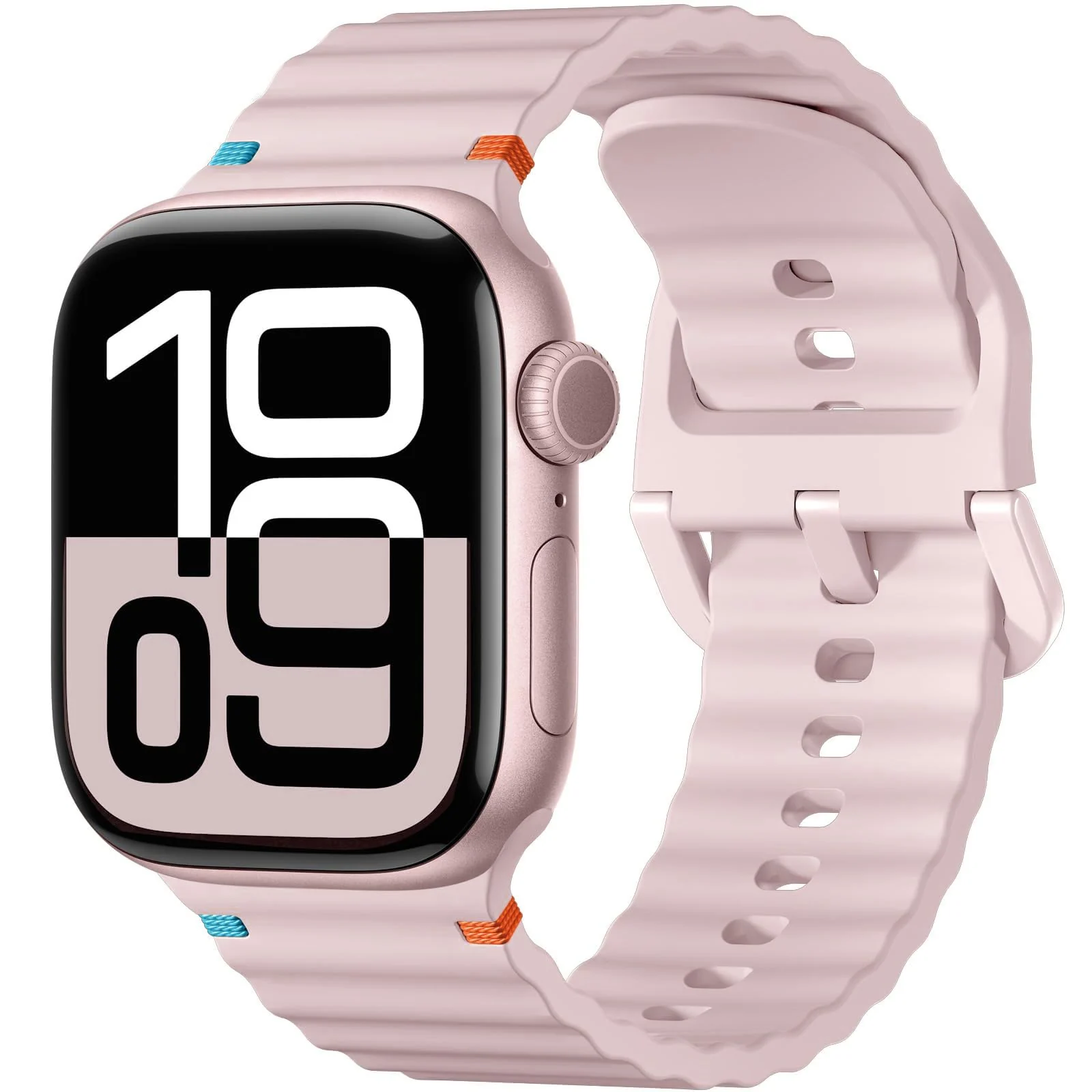 DL3 Mobilak Sport Strap for Apple Watch 49mm (Ultra 3/2/1) 46mm 45mm 44mm 42mm for Women Men, Soft Silicone Replacement Strap for iWatch Series 11/10/9/8/7/6/5/4/3/2/1/SE 3 2 1 - Pink