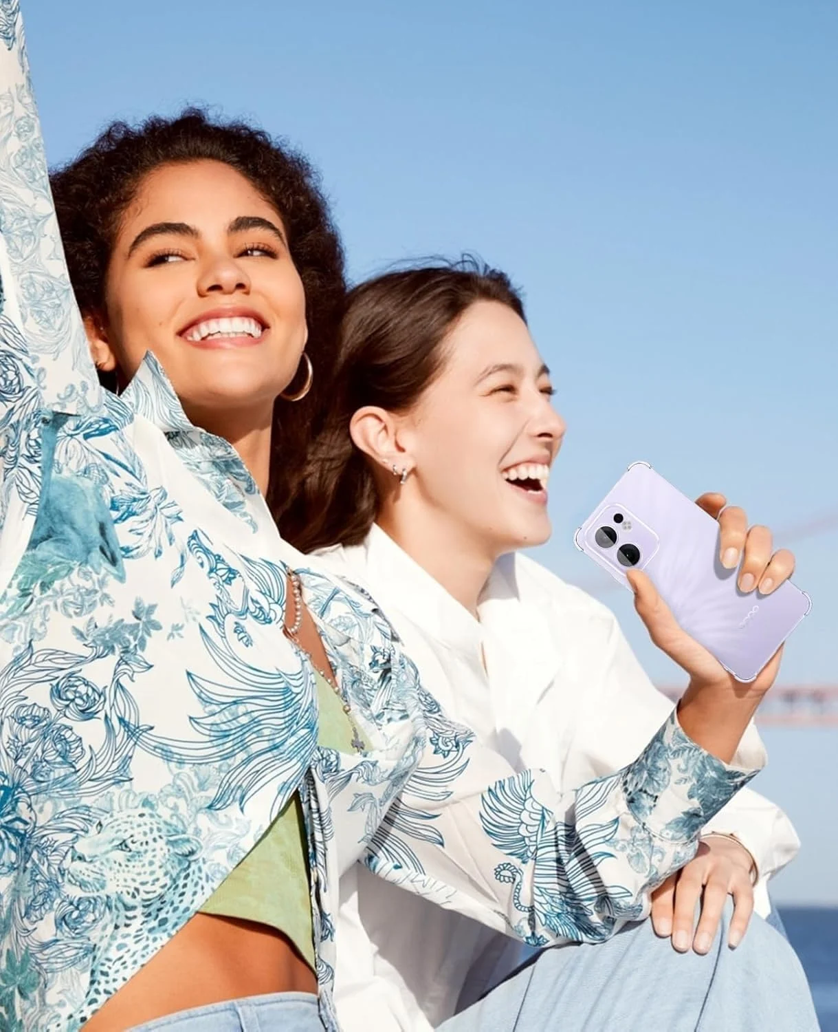 DL3 Mobilak Case Compatible with OPPO Reno 13F 4G / 5G, Cover Silicone TPU Gorilla Anti-shock Protector Camera Shockproof Corners - Clear